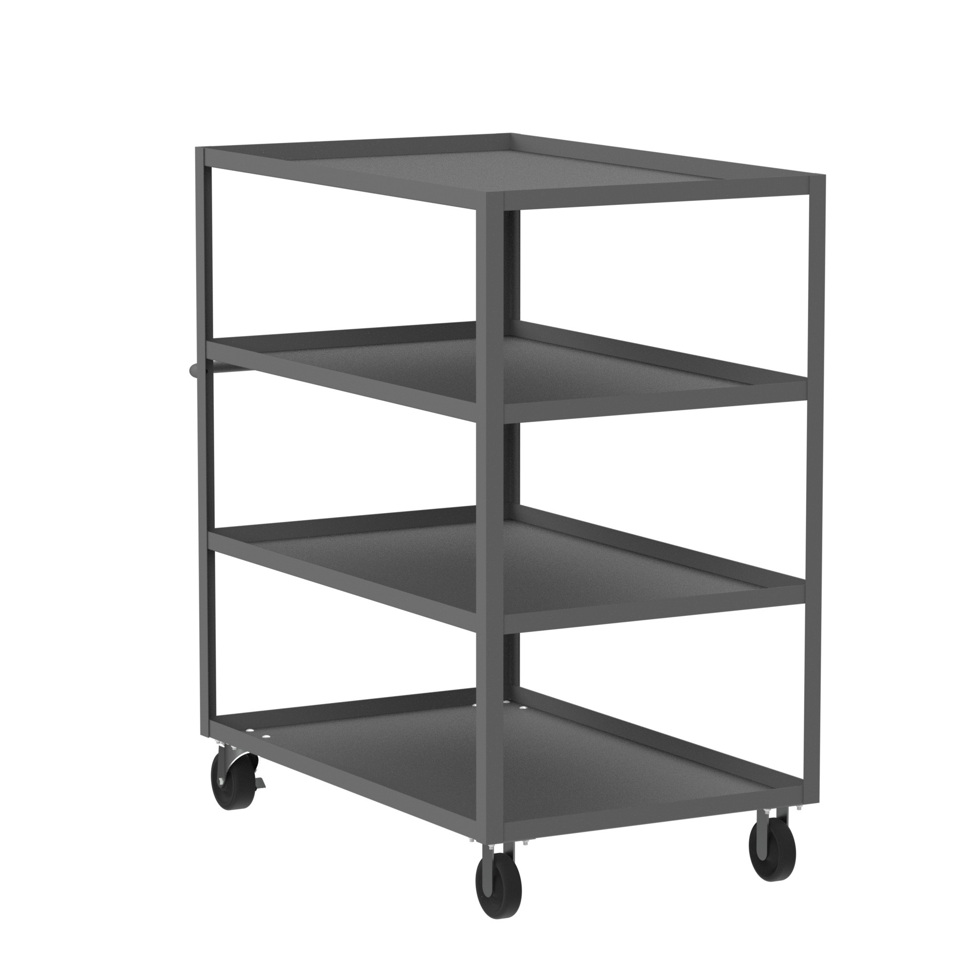 Valley Craft, 4-Shelf Utility Cart, Lipped Top, Total Capacity 3600 lb, Shelves (qty.) 4, Material Steel, Model F89229GYPH