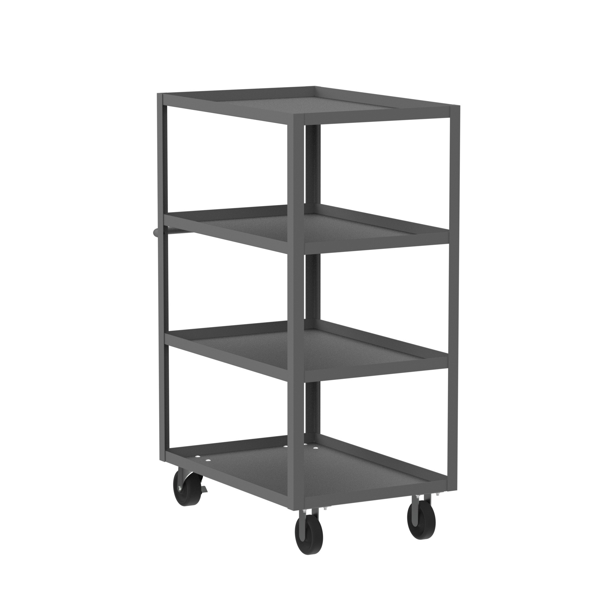 Valley Craft, 4-Shelf Utility Cart, Lipped Top, Total Capacity 3600 lb, Shelves (qty.) 4, Material Steel, Model F89172GYPH