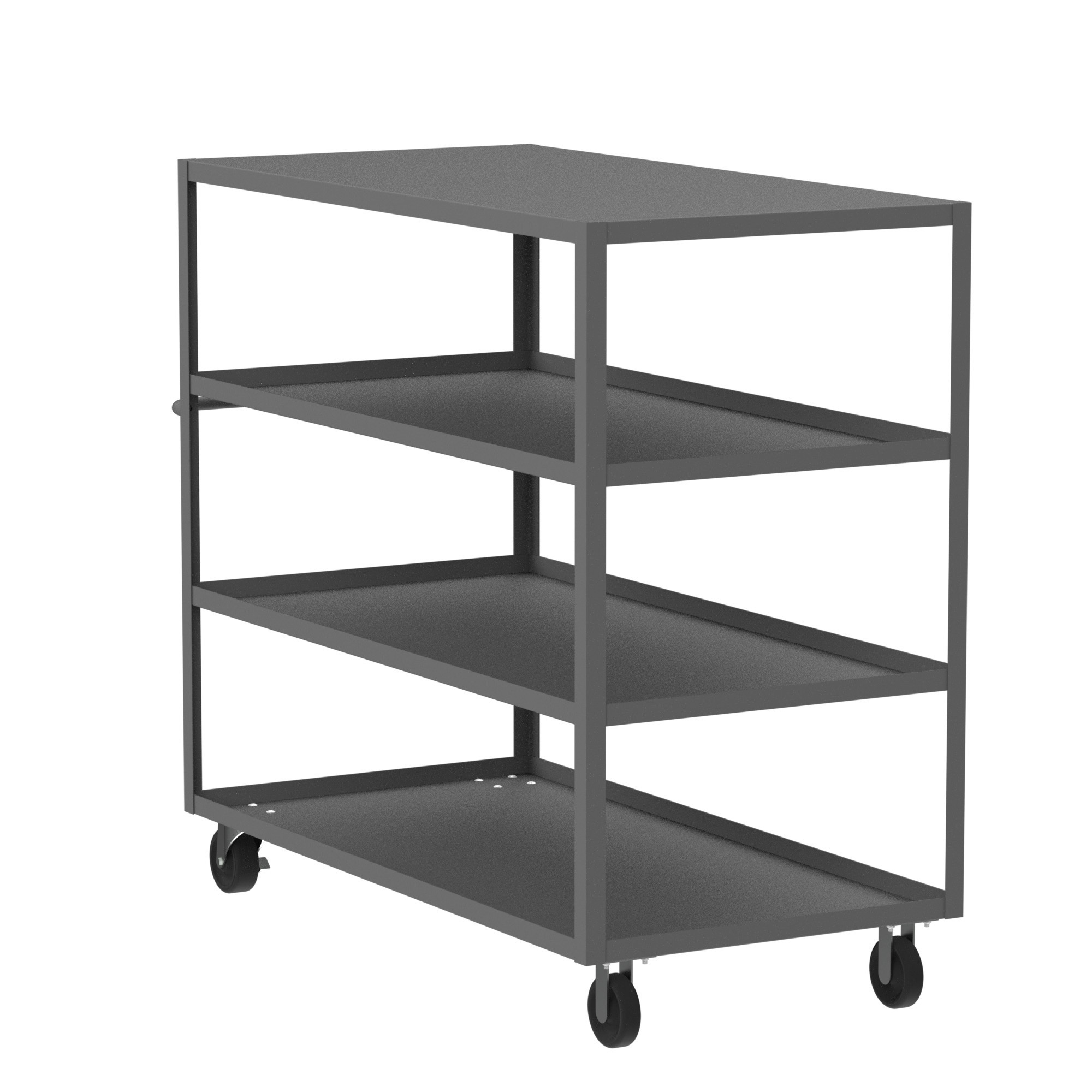 Valley Craft, 4-Shelf Utility Cart, Flat Top, Total Capacity 3600 lb, Shelves (qty.) 4, Material Steel, Model F89167GYPH