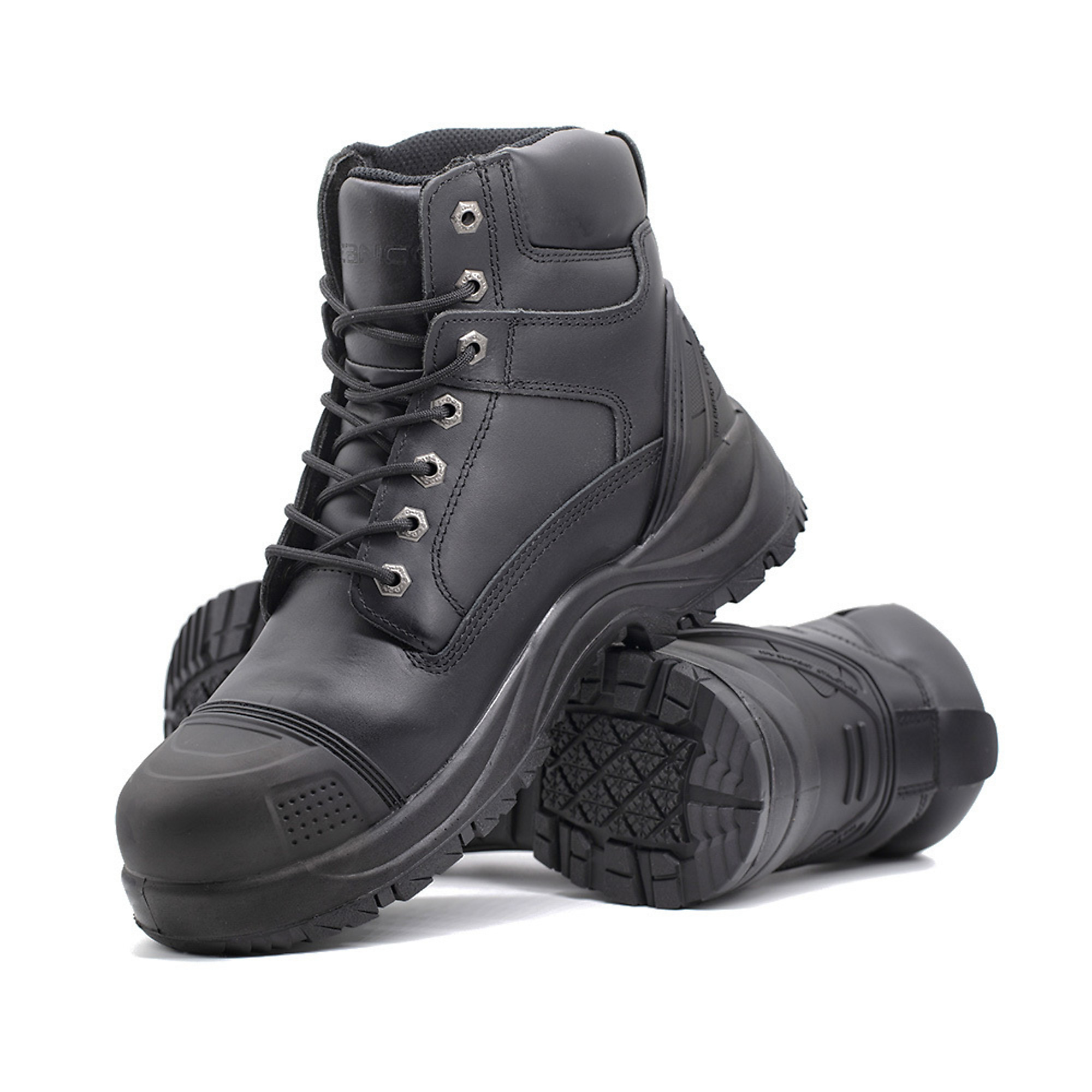 Zanco, Men's Waterproof,Comp toe,EH,Safety boots, Size 9, Width Medium, Color BLACK, Model 8357-01-9