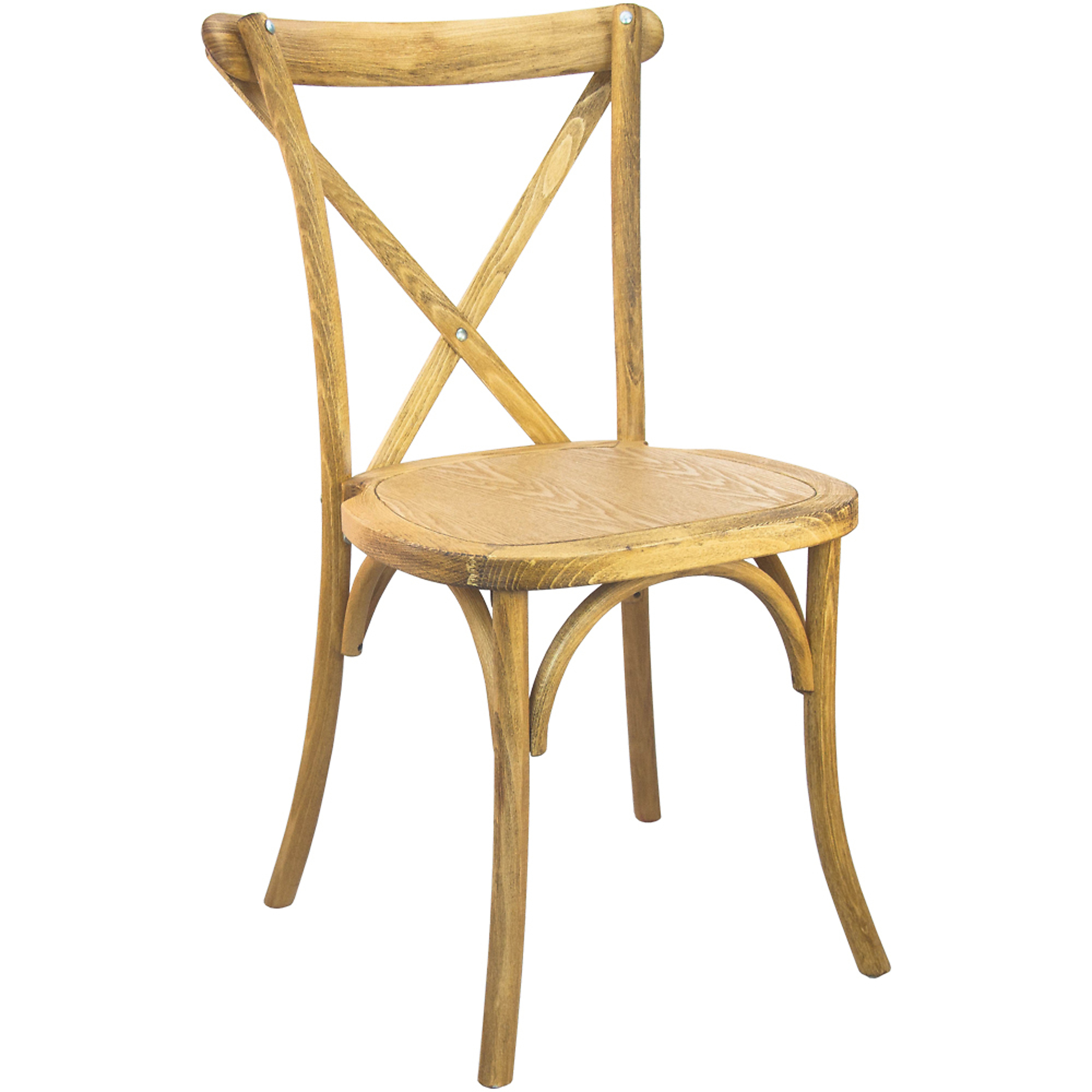 Flash Furniture, Hand Scraped Natural X-Back Chair, Primary Color Brown, Included (qty.) 1, Model XBACKNAT