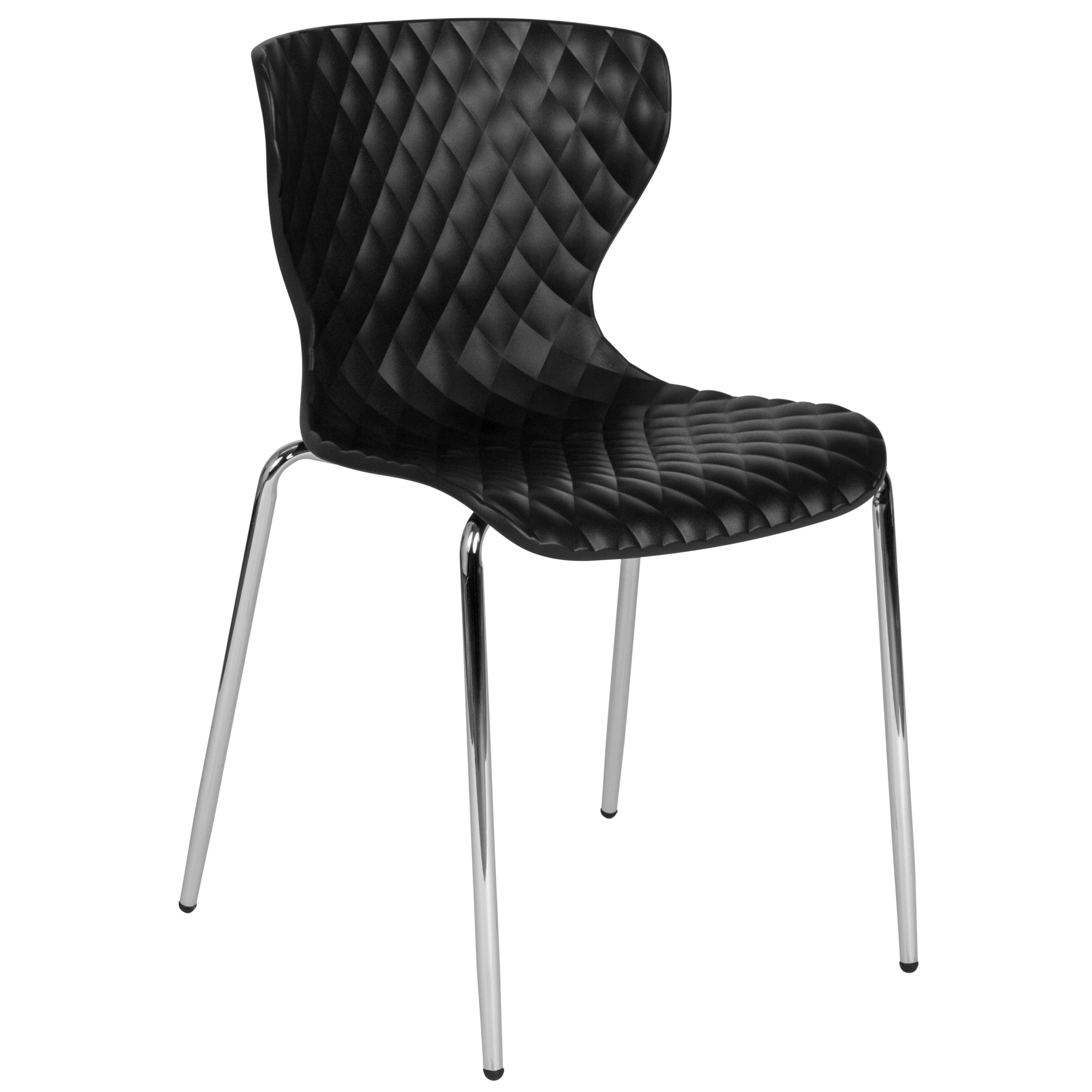 Flash Furniture, Contemporary Black Plastic Stack Chair, Primary Color Black, Included (qty.) 1, Model LF707CBLK