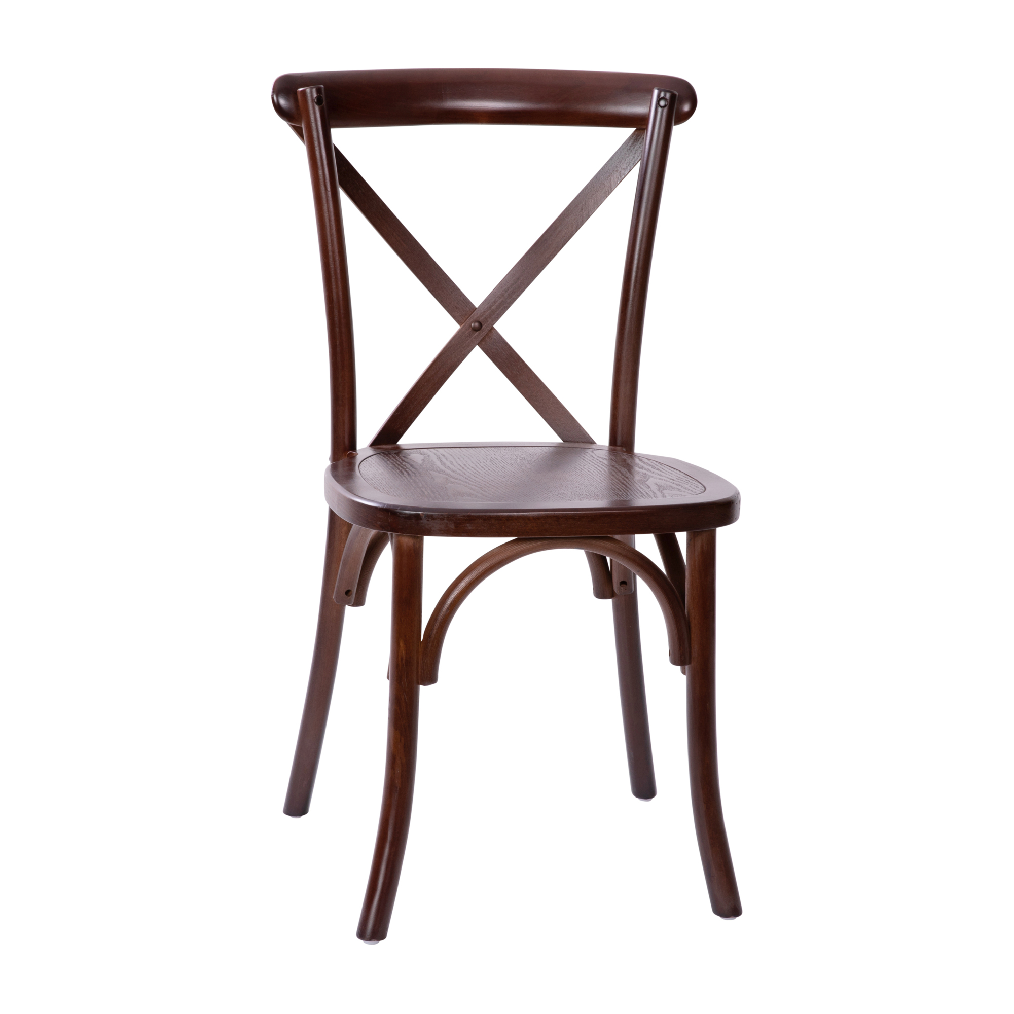 Flash Furniture, Walnut X-Back Chair, Primary Color Brown, Included (qty.) 1, Model XBACKW