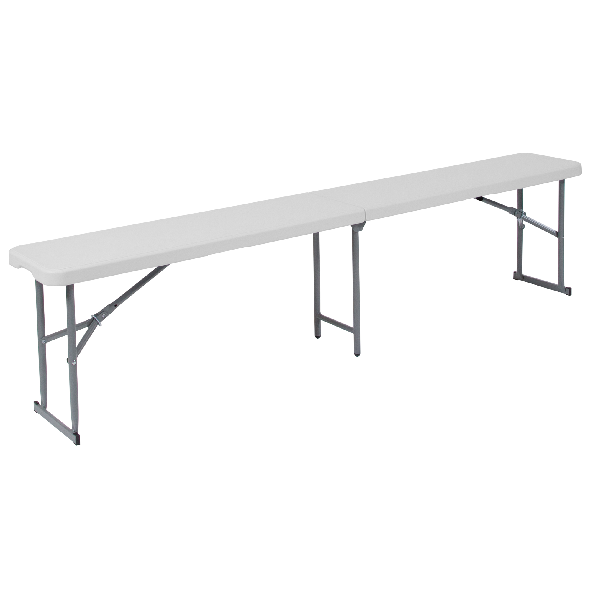 Flash Furniture, 10.25Inch W x 71Inch L Bi-Fold Granite White Plastic Bench, Primary Color White, Included (qty.) 1, Model RB1172FH