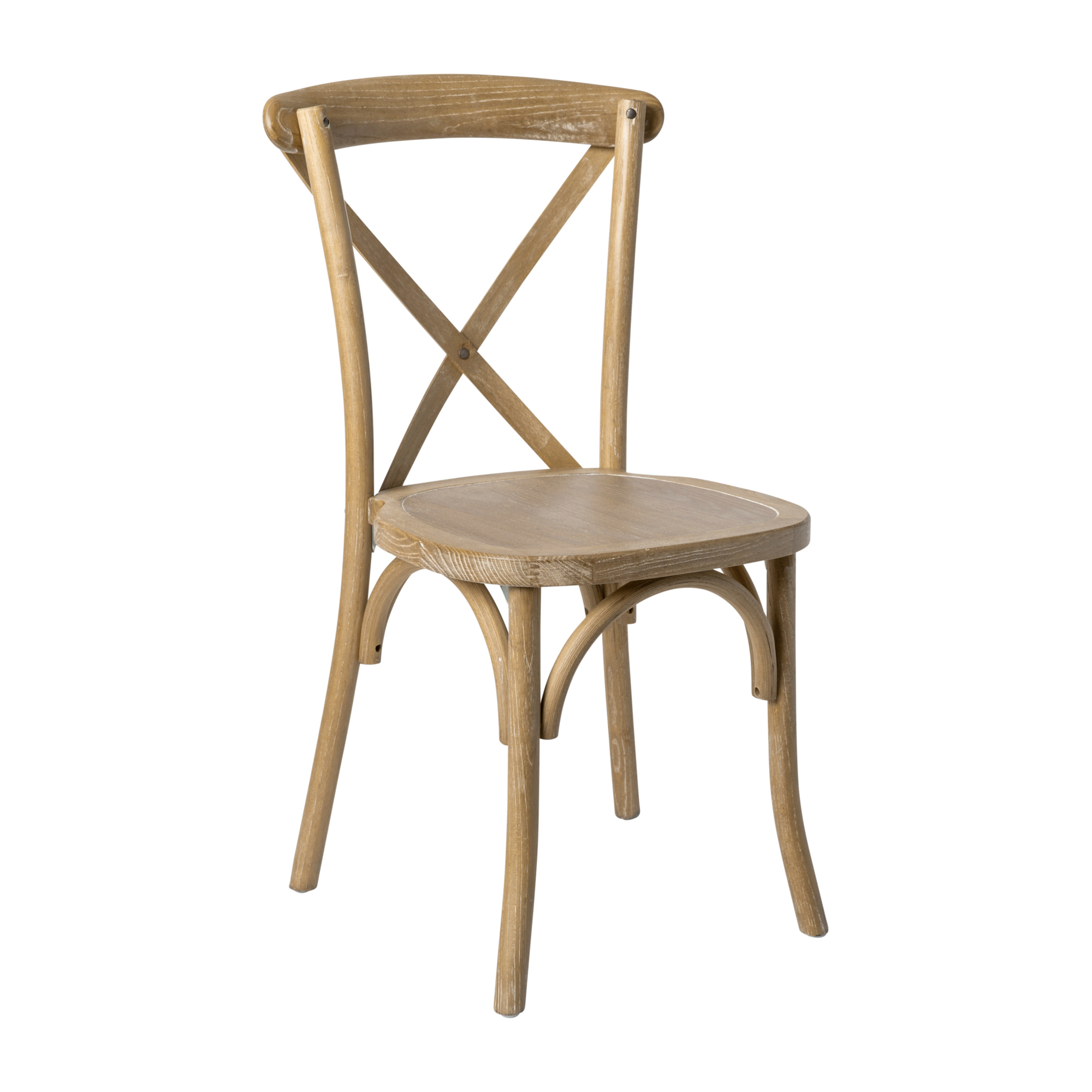 Flash Furniture, Medium Natural With White Grain X-Back Chair, Primary Color Brown, Included (qty.) 1 Model XBACKMOWG