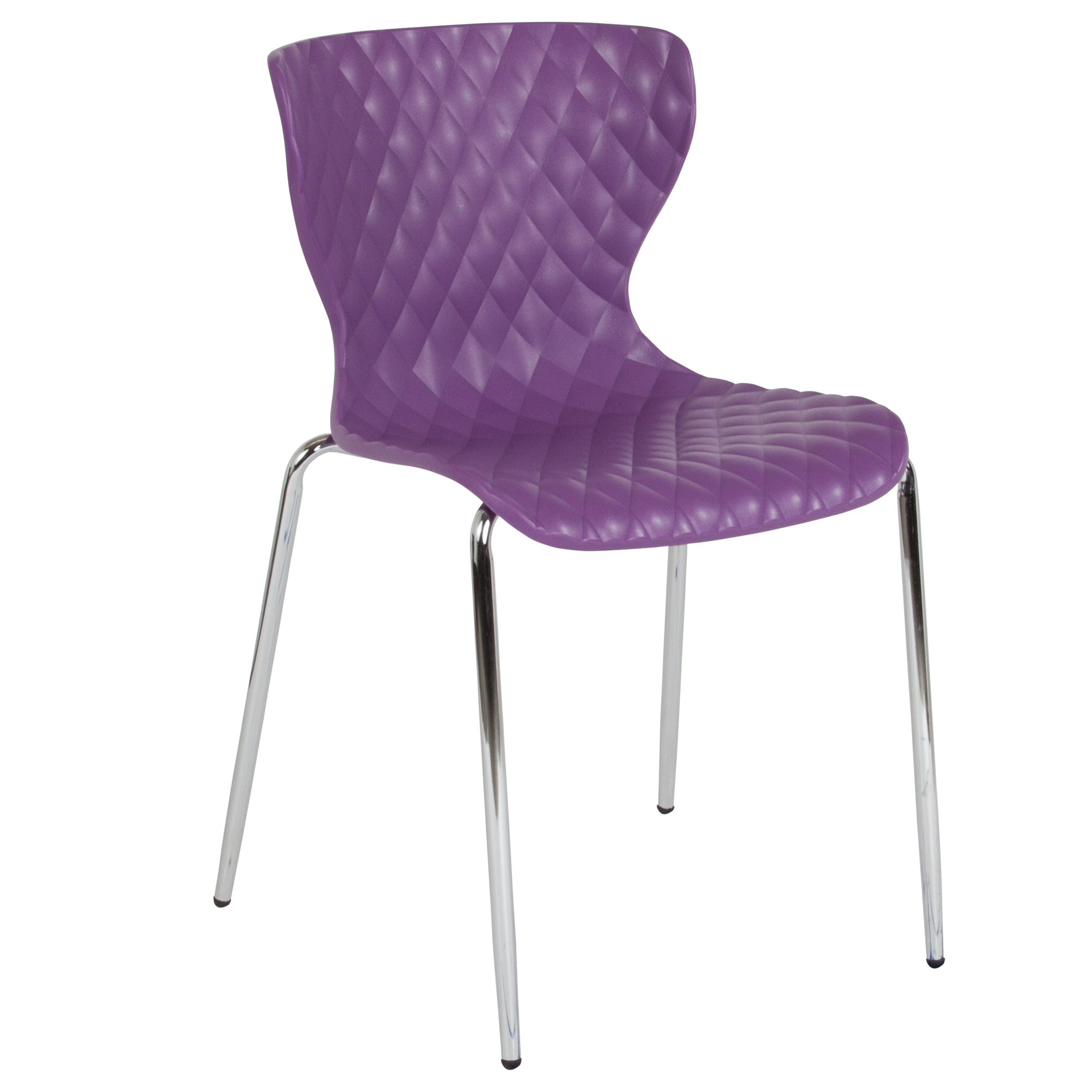 Flash Furniture, Contemporary Purple Plastic Stack Chair, Primary Color Purple, Included (qty.) 1, Model LF707CPUR