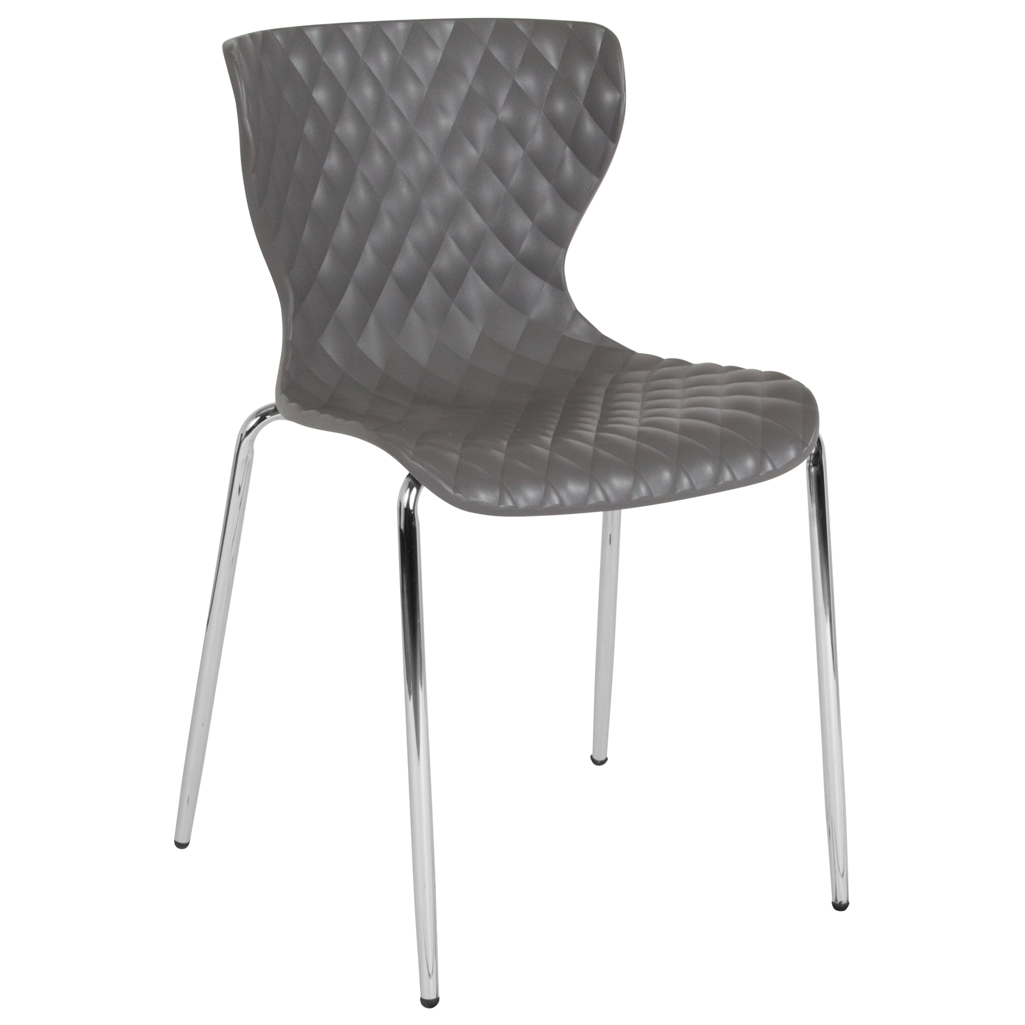Flash Furniture, Contemporary Gray Plastic Stack Chair, Primary Color Gray, Included (qty.) 1, Model LF707CGRY