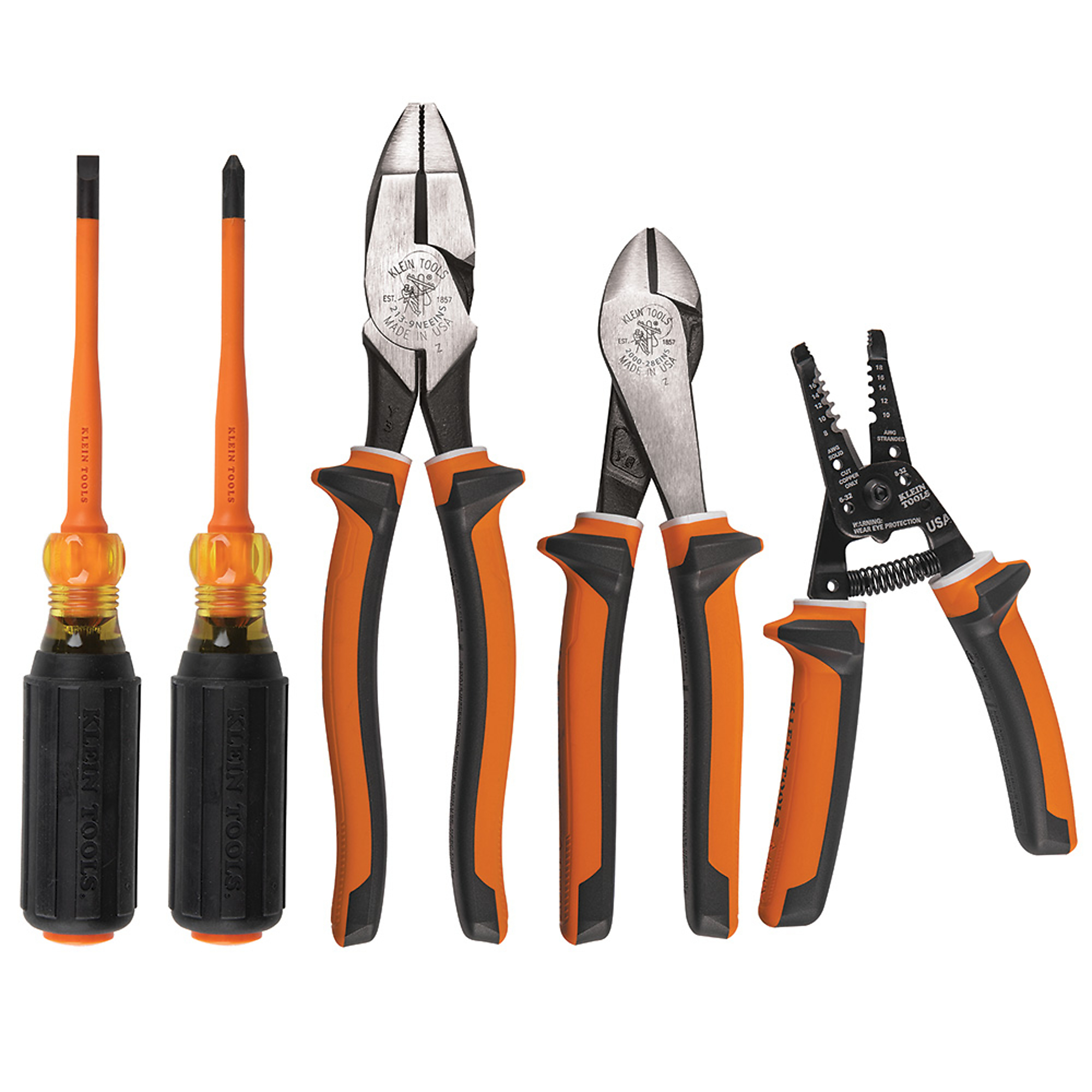 Klein Tools, 1000V Insulated Tool Kit, 5-Piece, Pieces (qty.) 5 Model 94130