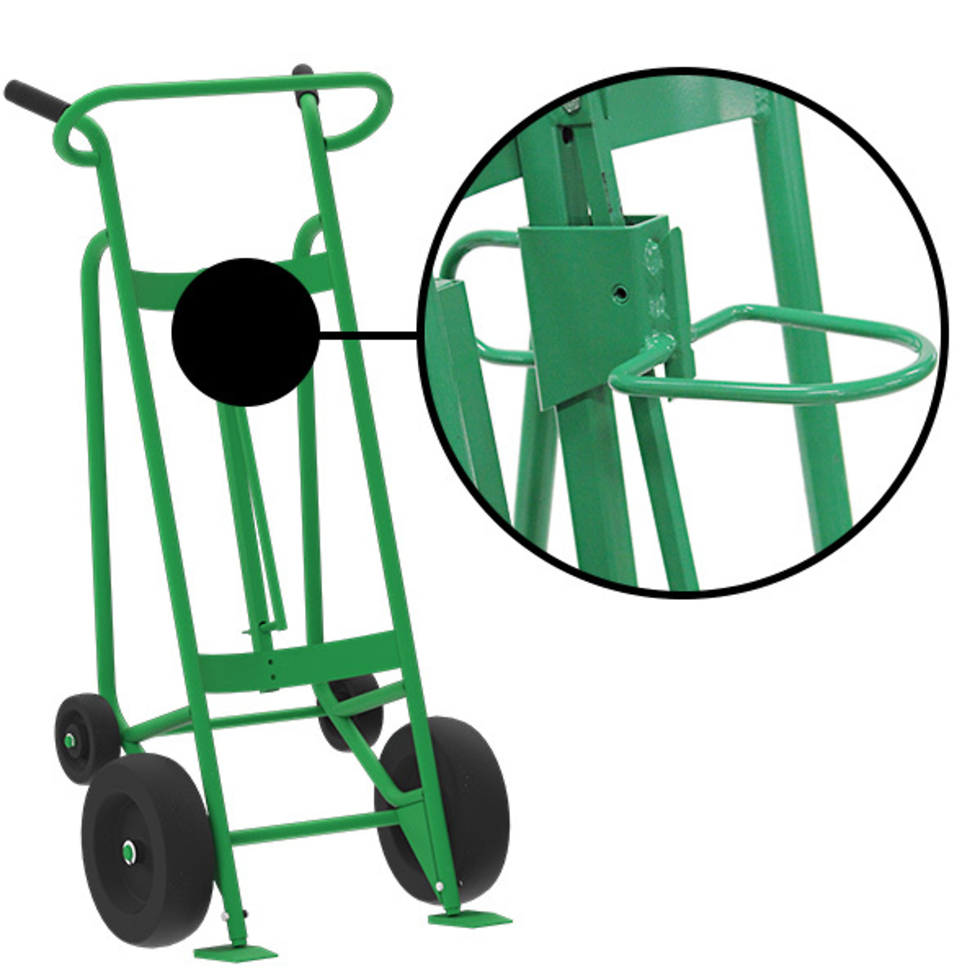 Valley Craft, 4-Wheel Drum Hand Truck, Load Capacity 1000 lb, Height 59 in, Material Steel, Model F82375A0P