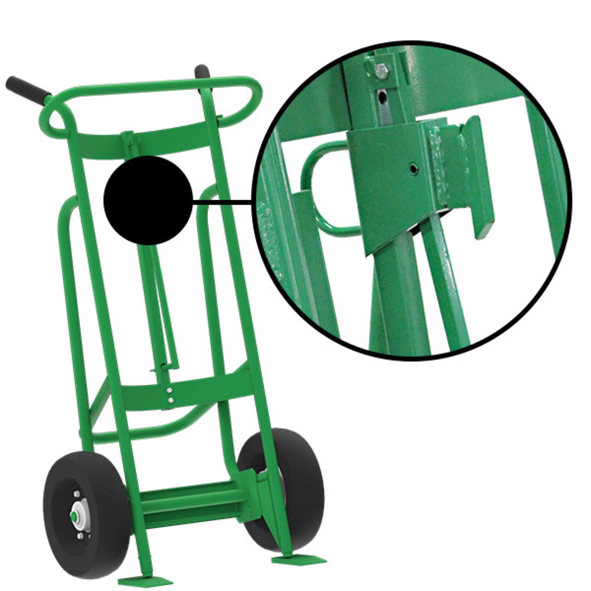 Valley Craft, 2-Wheel Drum Hand Truck, Load Capacity 1000 lb, Height 52 in, Material Steel, Model F82025A4F