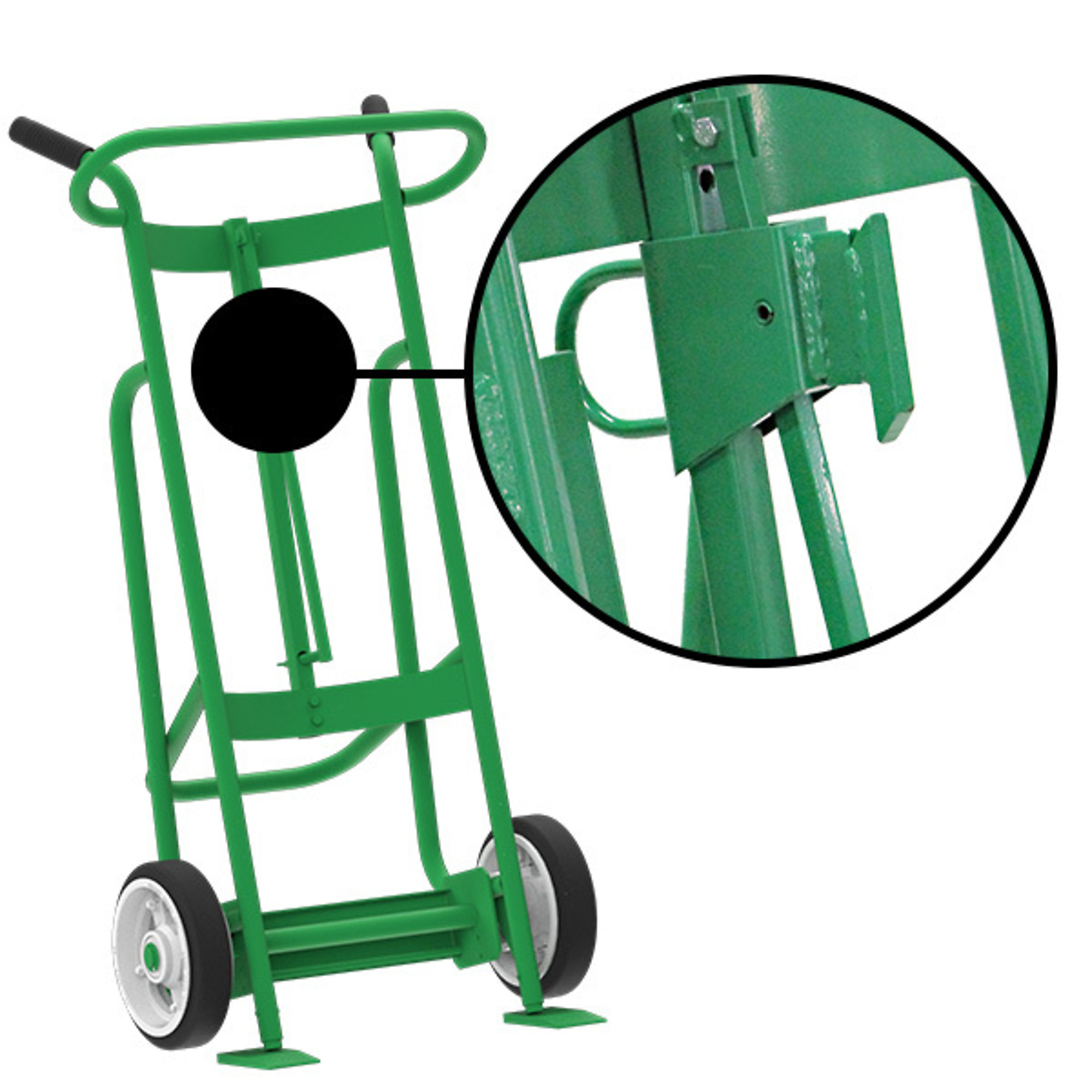 Valley Craft, 2-Wheel Drum Hand Truck, Load Capacity 1000 lb, Height 52 in, Material Steel, Model F82150A1F