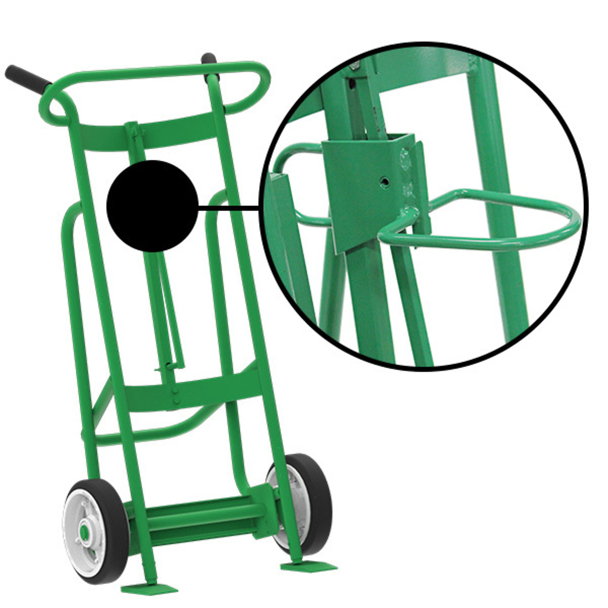 Valley Craft, 2-Wheel Drum Hand Truck, Load Capacity 1000 lb, Height 52 in, Material Steel, Model F82150A1P