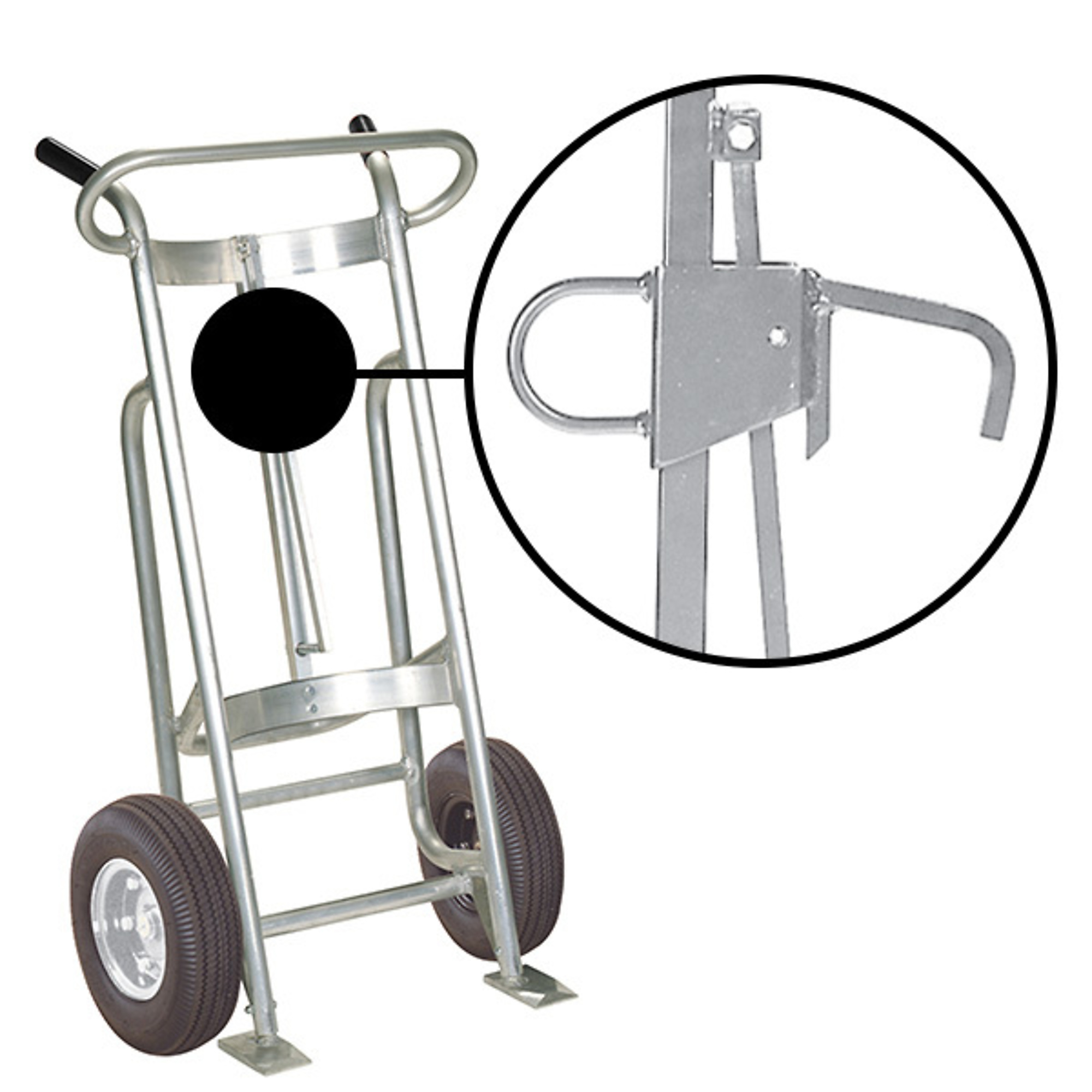 Valley Craft, 2-Wheel Drum Hand Truck, Load Capacity 1000 lb, Height 52 in, Material Aluminum, Model F81500A0L