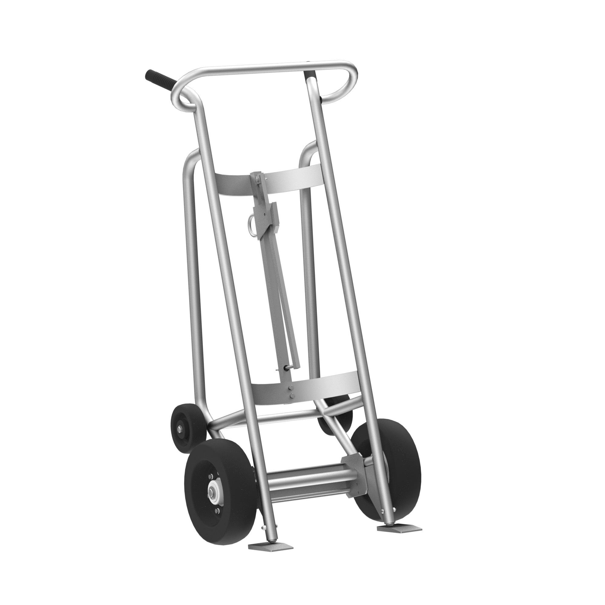 Valley Craft, 4-Wheel Drum Hand Truck, Load Capacity 1000 lb, Height 59 in, Material Aluminum, Model F82960A1