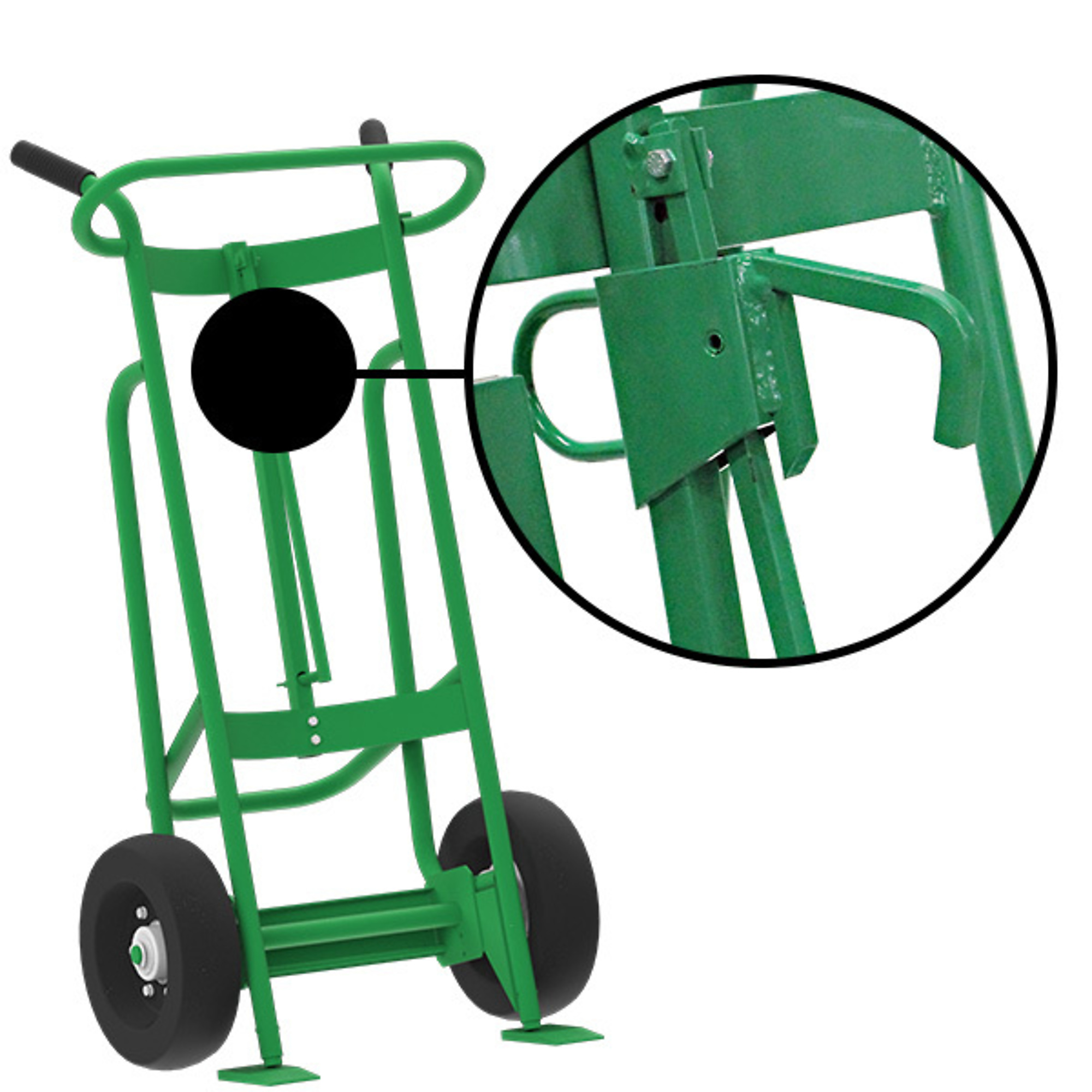 Valley Craft, 2-Wheel Drum Hand Truck, Load Capacity 1000 lb, Height 52 in, Material Steel, Model F82025A4L