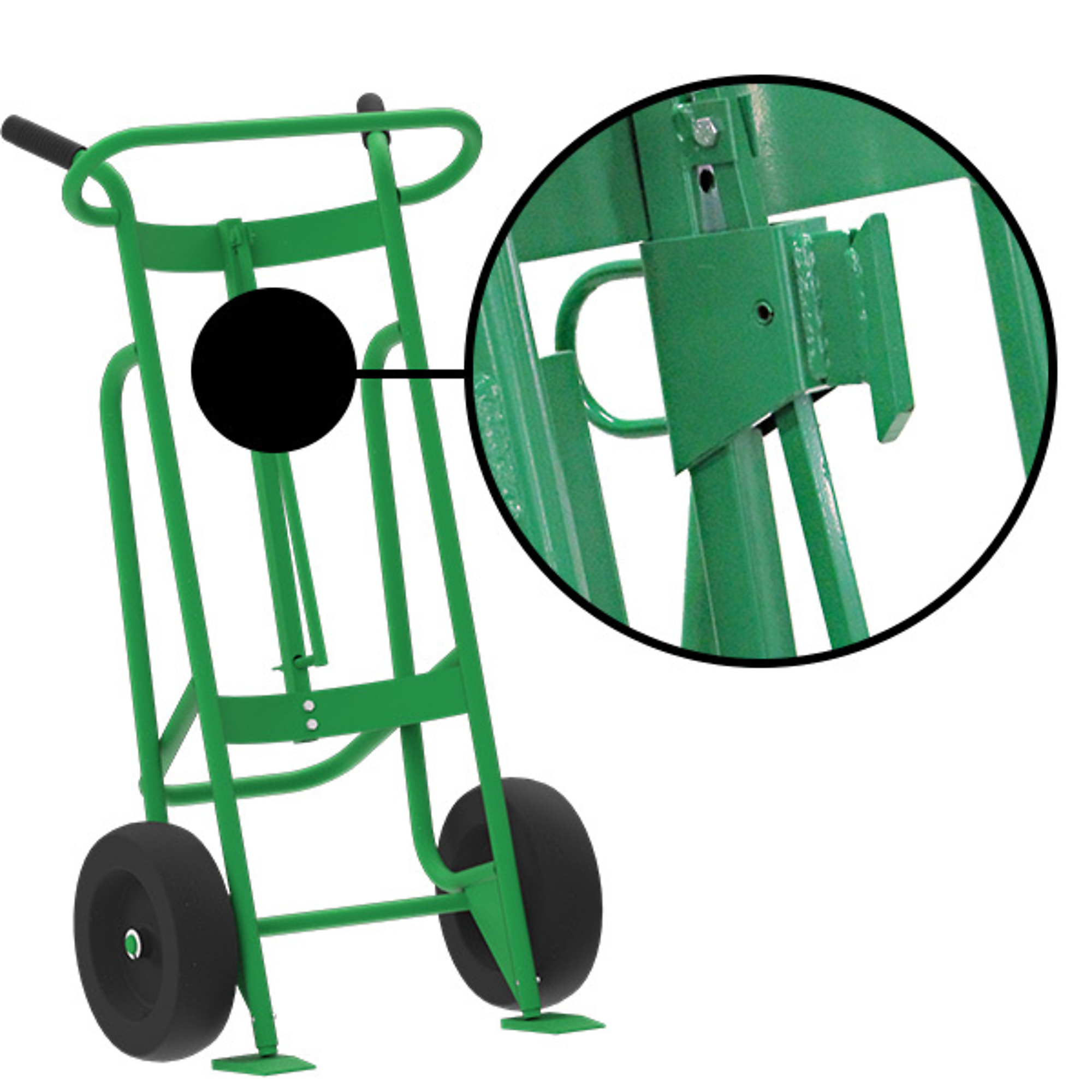 Valley Craft, 2-Wheel Drum Hand Truck, Load Capacity 1000 lb, Height 52 in, Material Steel, Model F81600A9F