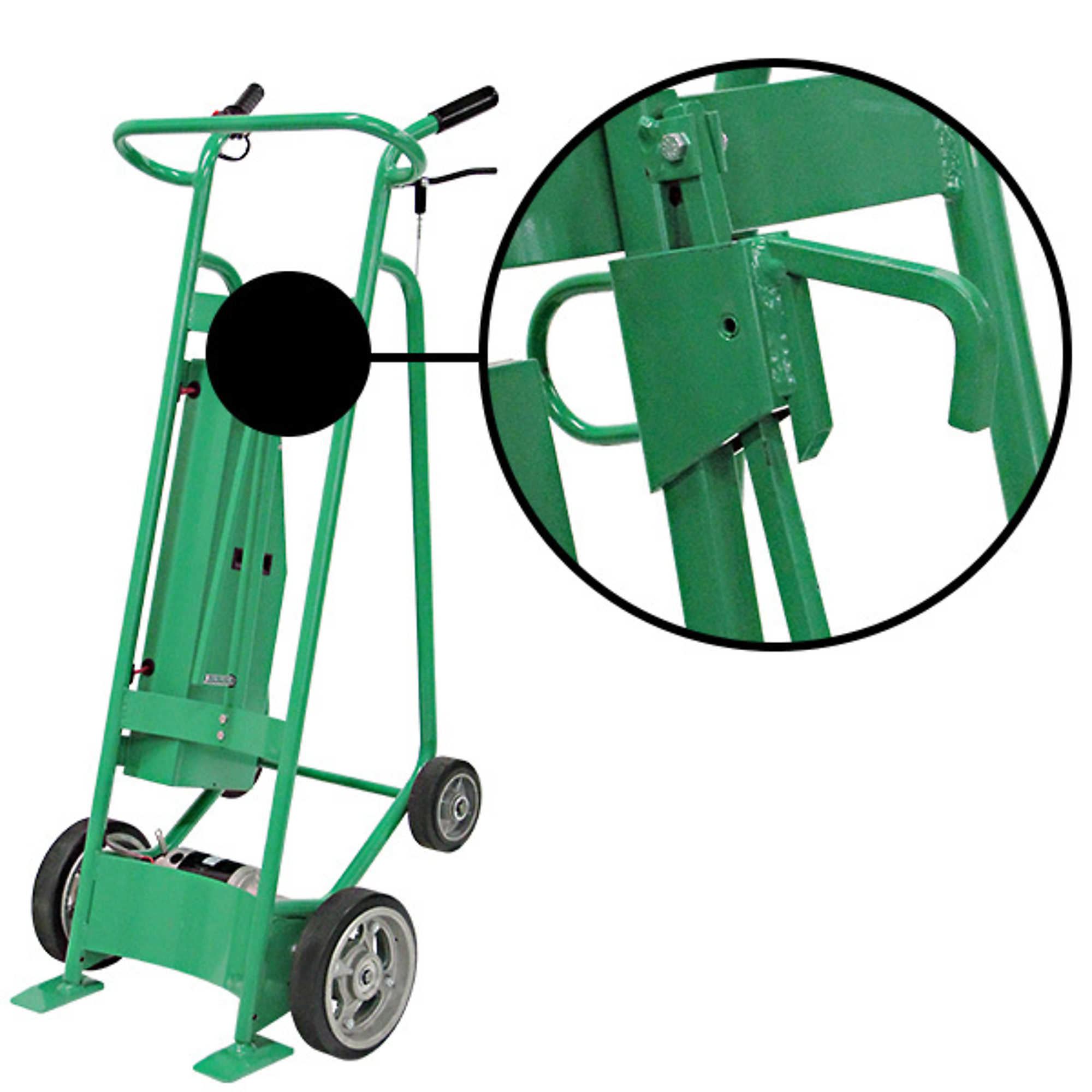 Valley Craft, Powered Drum Hand Truck, Load Capacity 800 lb, Height 60 in, Material Steel, Model F89503L