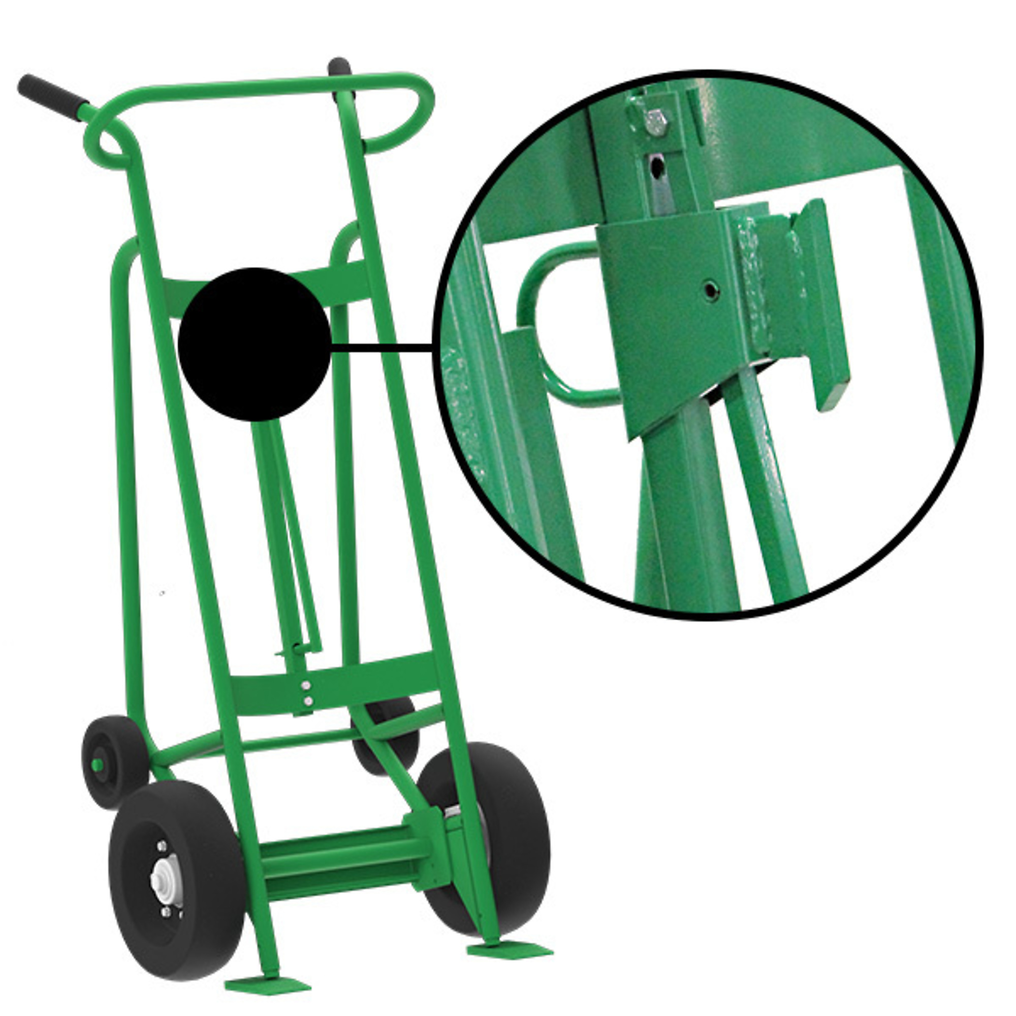 Valley Craft, 4-Wheel Drum Hand Truck, Load Capacity 1000 lb, Height 60 in, Material Steel, Model F83160A7F