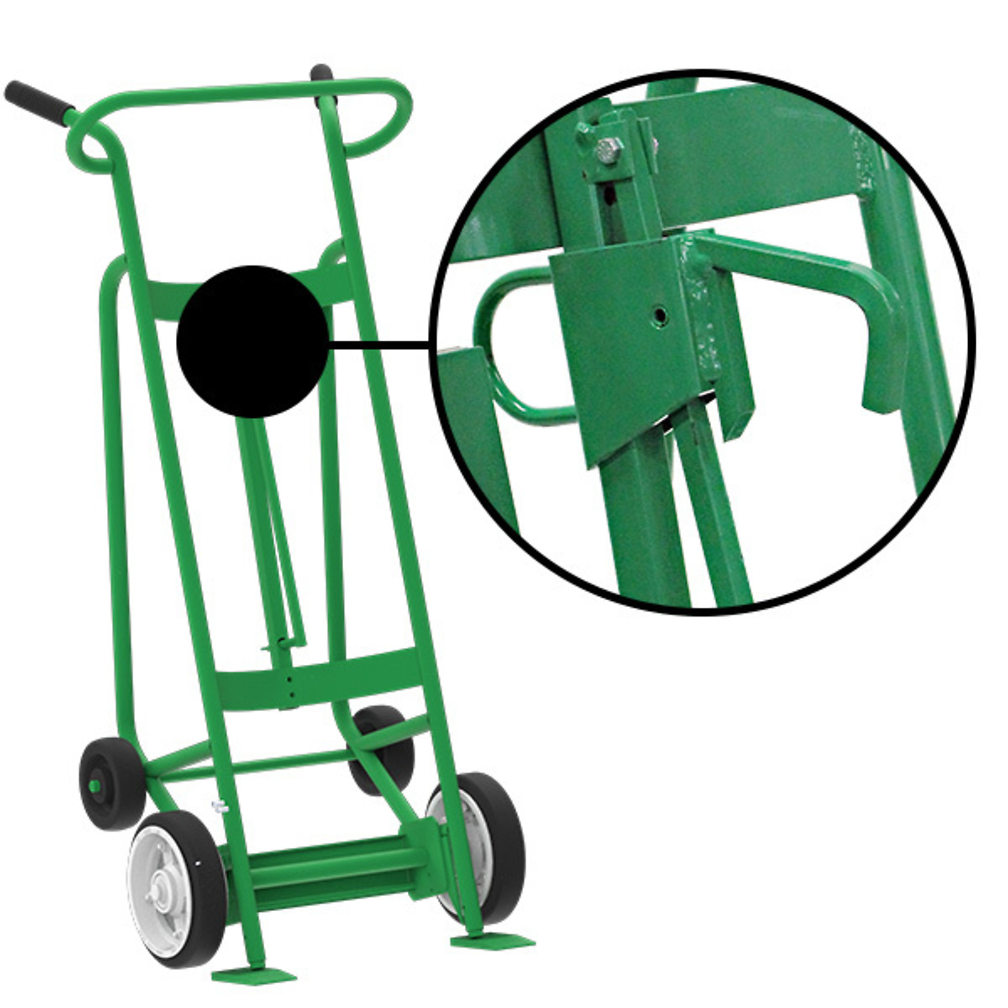 Valley Craft, 4-Wheel Drum Hand Truck, Load Capacity 1000 lb, Height 59 in, Material Steel, Model F82895A1L