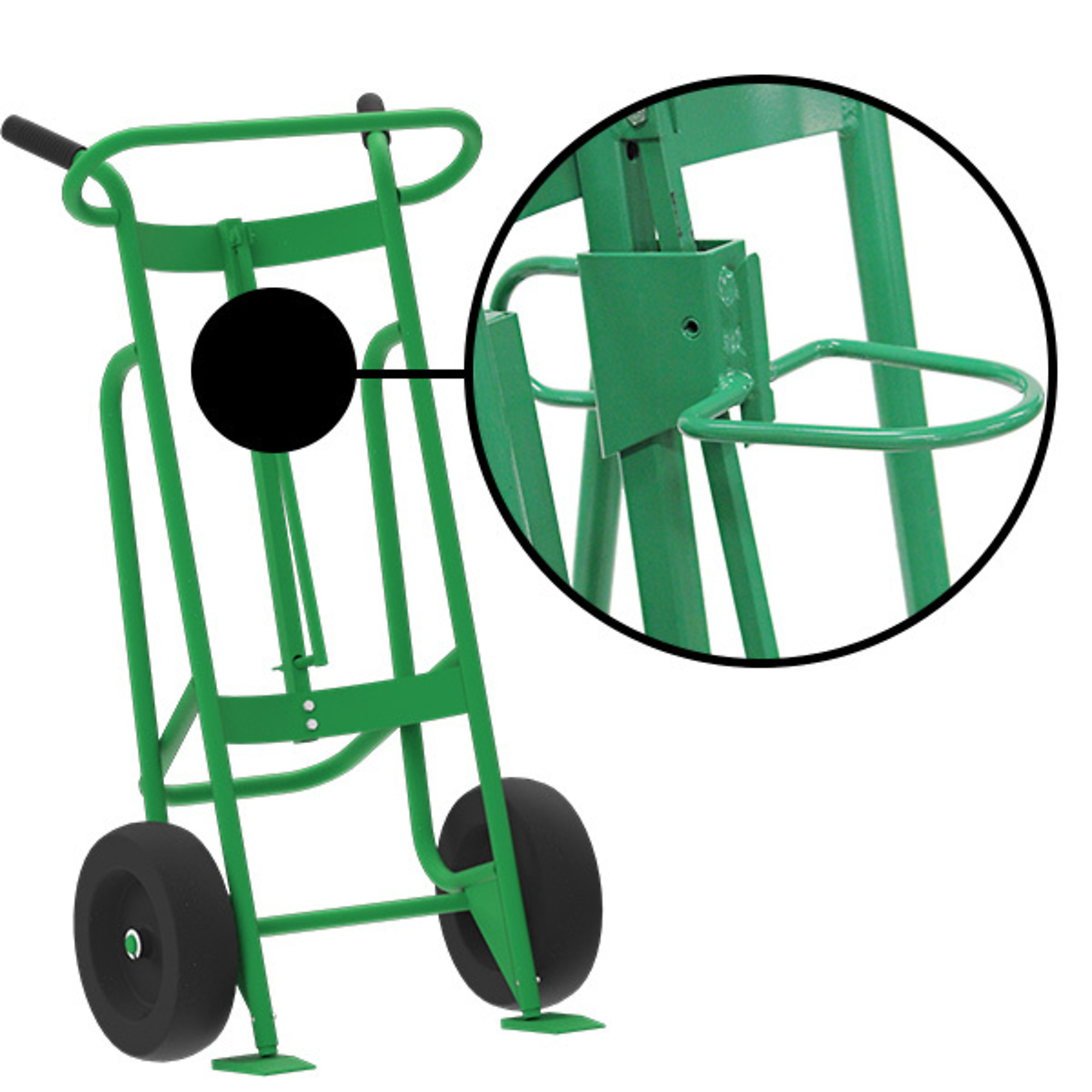 Valley Craft, 2-Wheel Drum Hand Truck, Load Capacity 1000 lb, Height 52 in, Material Steel, Model F81600A9P