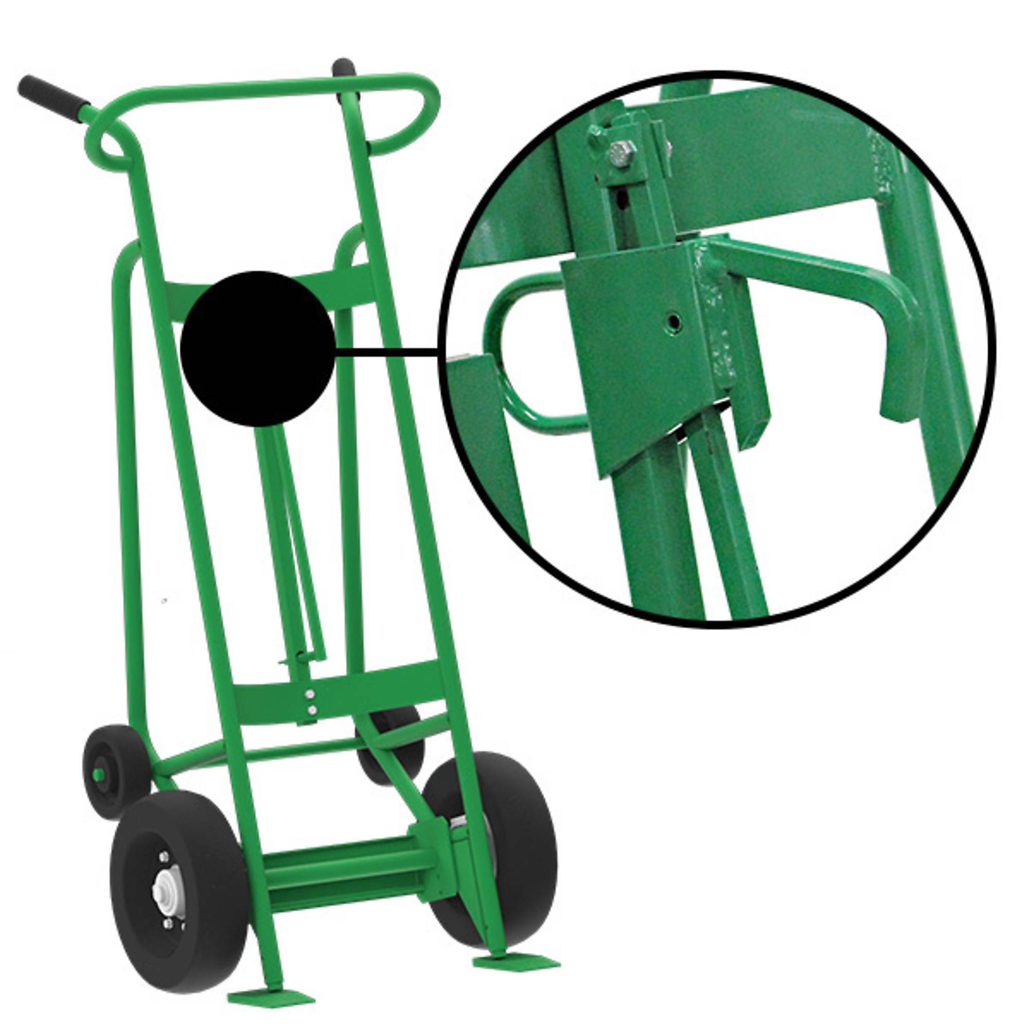 Valley Craft, 4-Wheel Drum Hand Truck, Load Capacity 1000 lb, Height 60 in, Material Steel, Model F83160A7L