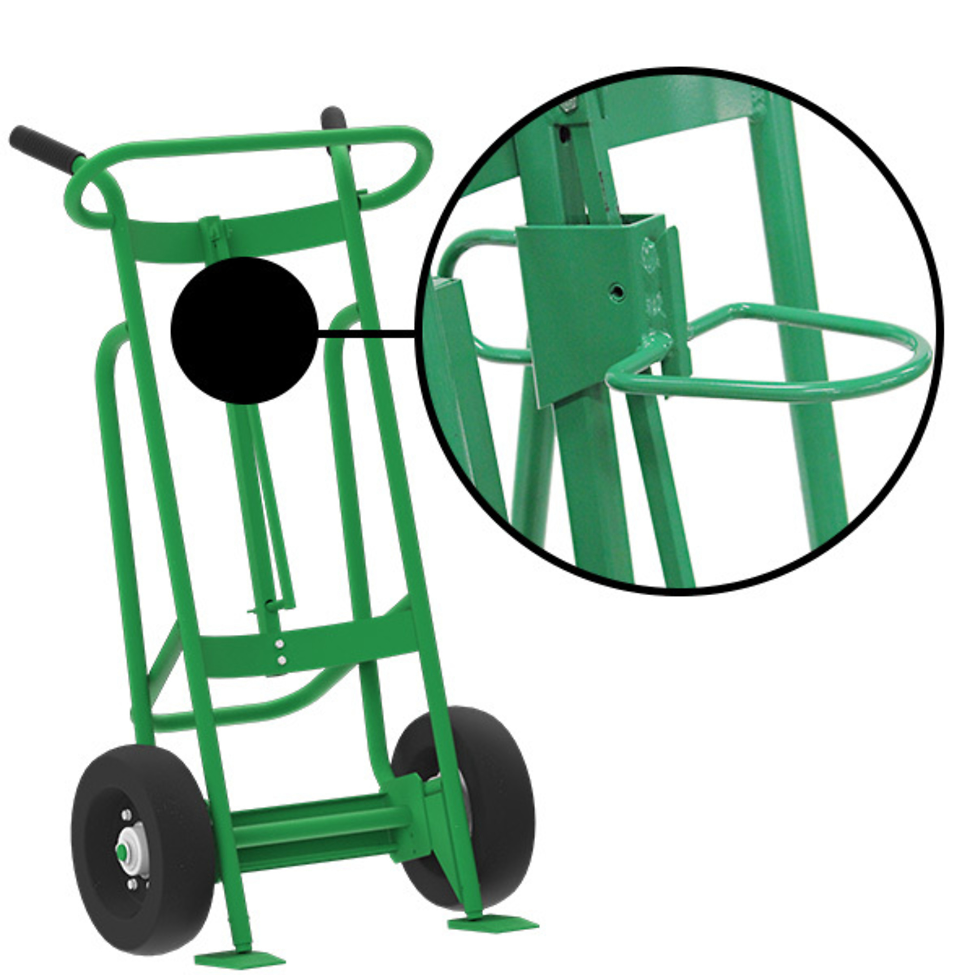 Valley Craft, 2-Wheel Drum Hand Truck, Load Capacity 1000 lb, Height 52 in, Material Steel, Model F82025A4P