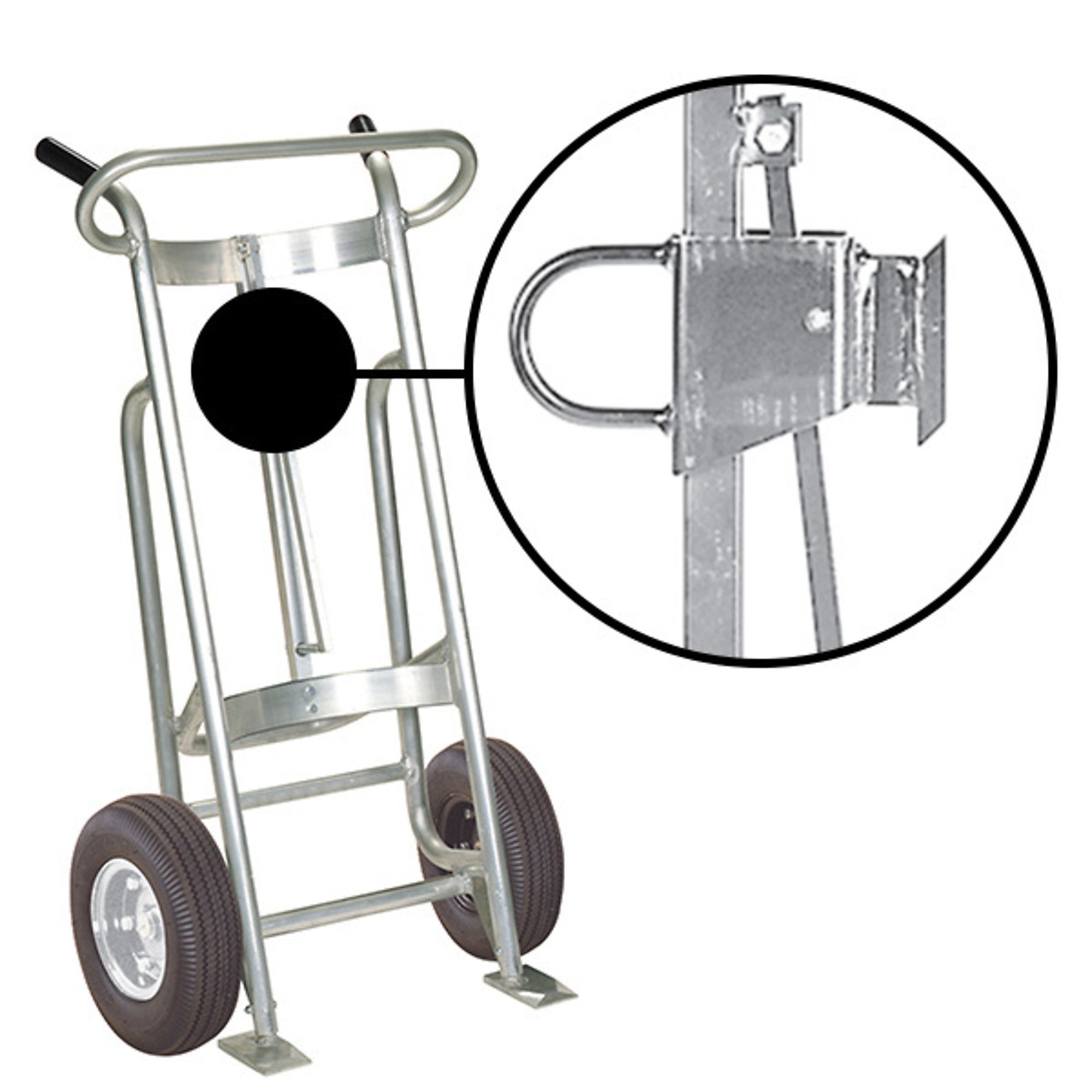 Valley Craft, 2-Wheel Drum Hand Truck, Load Capacity 1000 lb, Height 52 in, Material Aluminum, Model F81500A0F