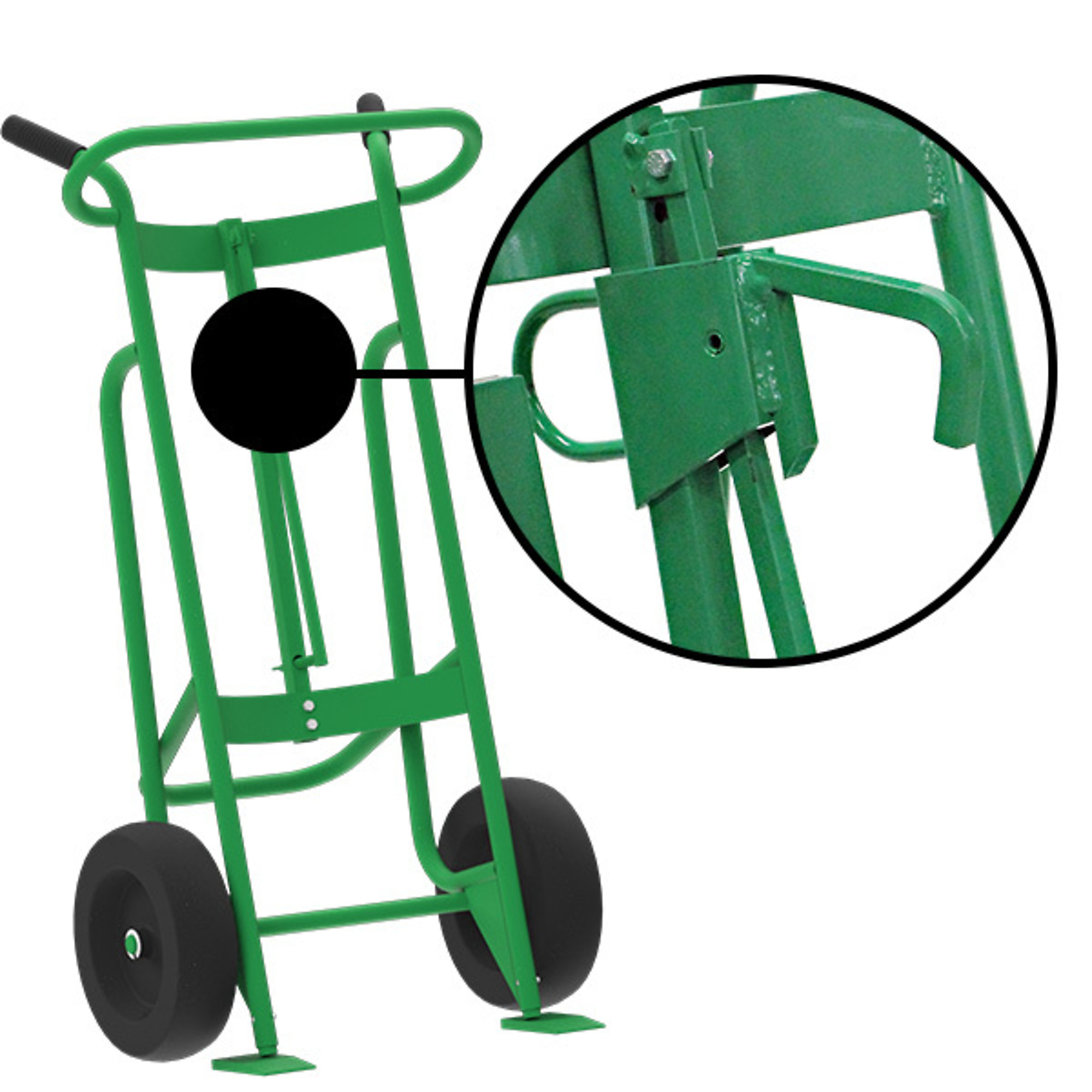 Valley Craft, 2-Wheel Drum Hand Truck, Load Capacity 1000 lb, Height 52 in, Material Steel, Model F81600A9L