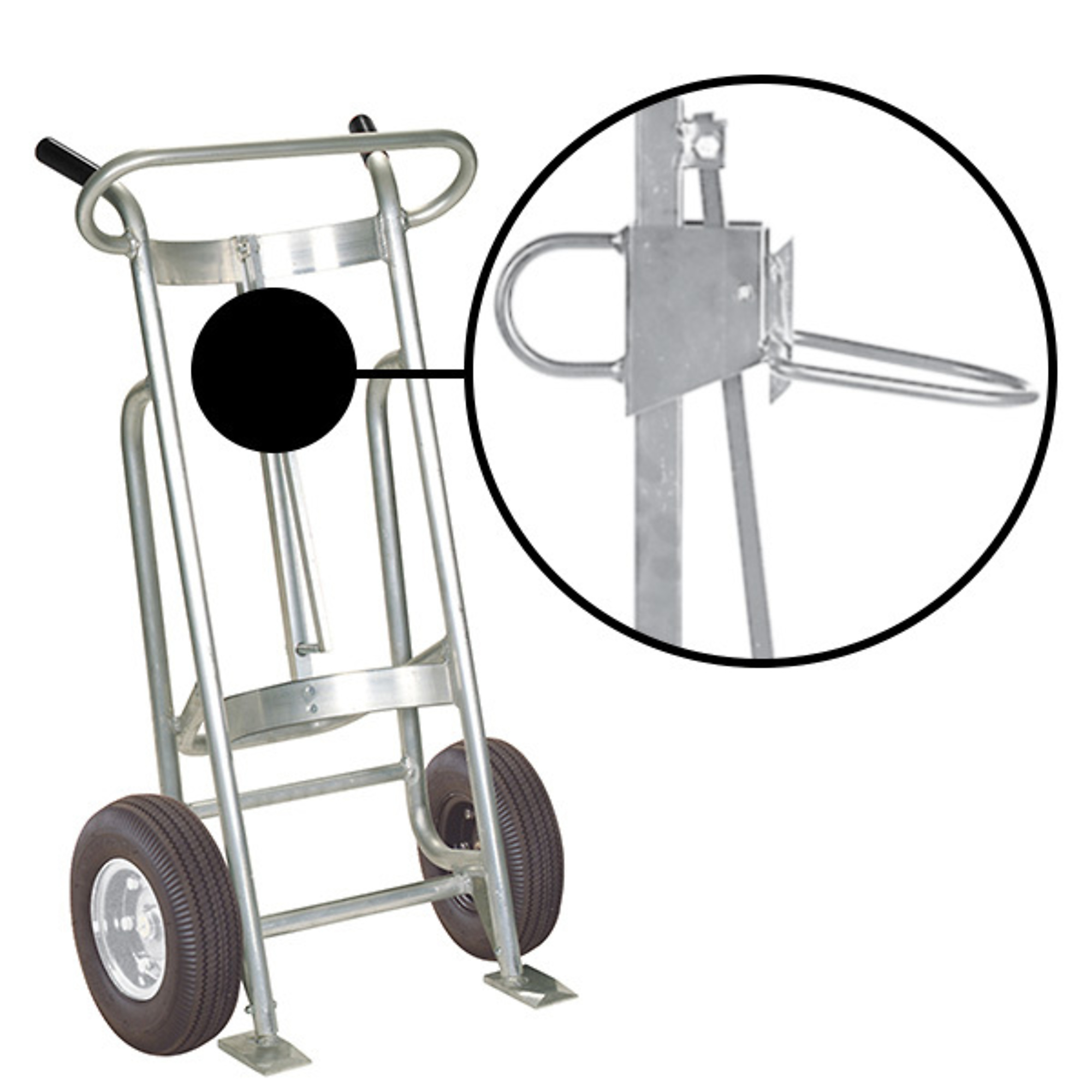 Valley Craft, 2-Wheel Drum Hand Truck, Load Capacity 1000 lb, Height 52 in, Material Aluminum, Model F81500A0P