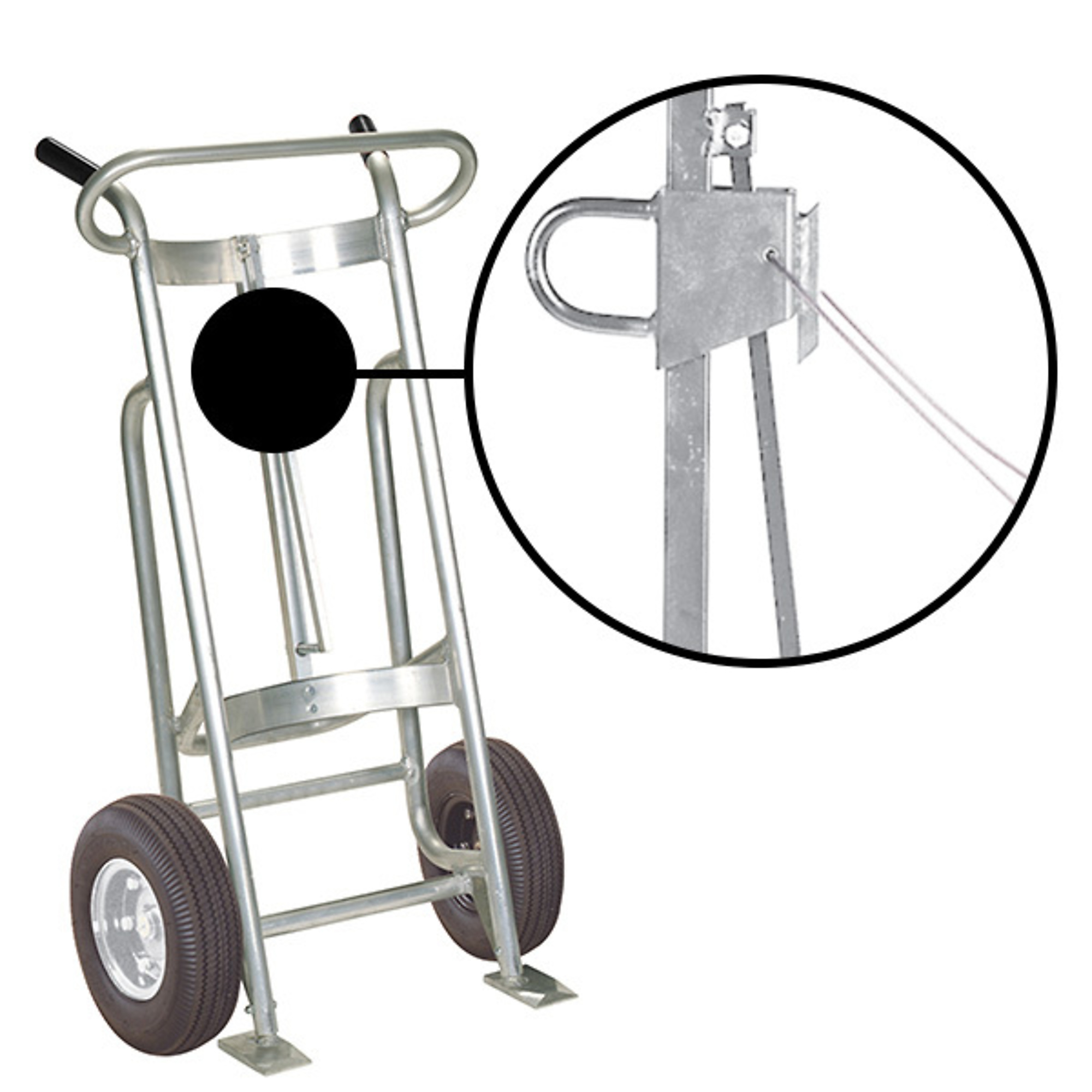 Valley Craft, 2-Wheel Drum Hand Truck, Load Capacity 1000 lb, Height 52 in, Material Aluminum, Model F81500A0C