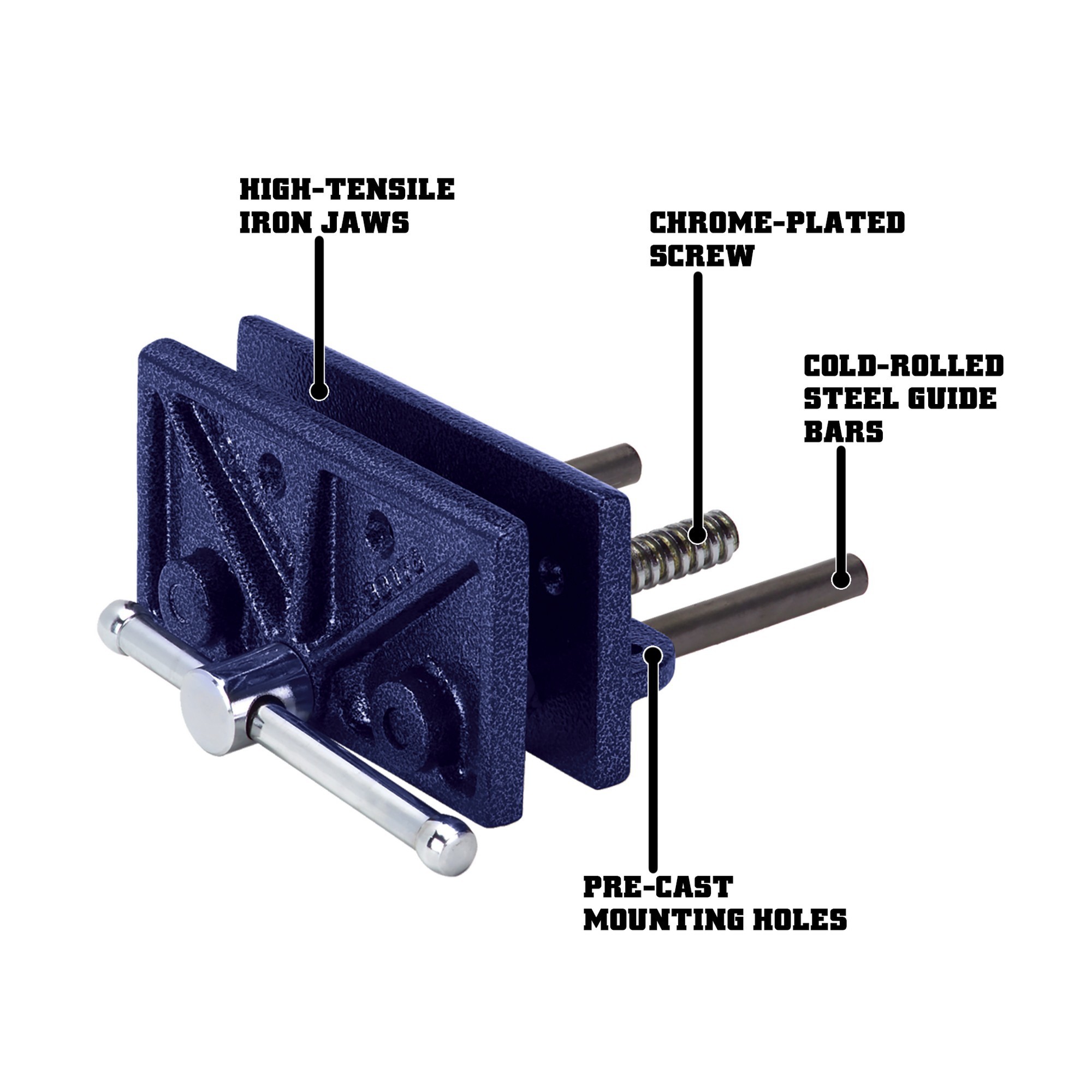 Wilton, Woodworking Vise, Jaw Width 6.5 in, Jaw Capacity 6 in, Model 176