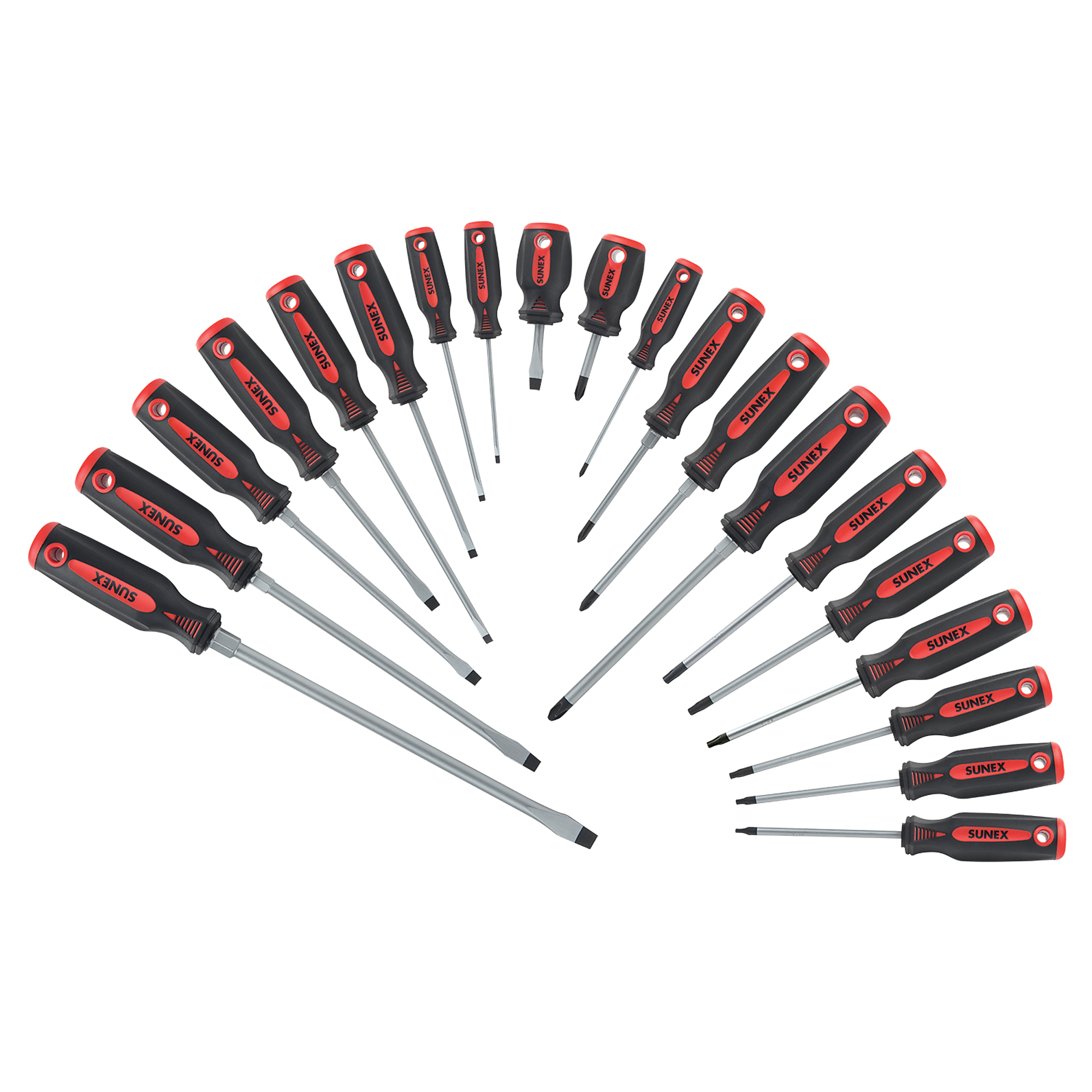 Sunex Tools, Combination Screwdriver Set, 20Piece, Drive Type Phillips, Model 1120SS