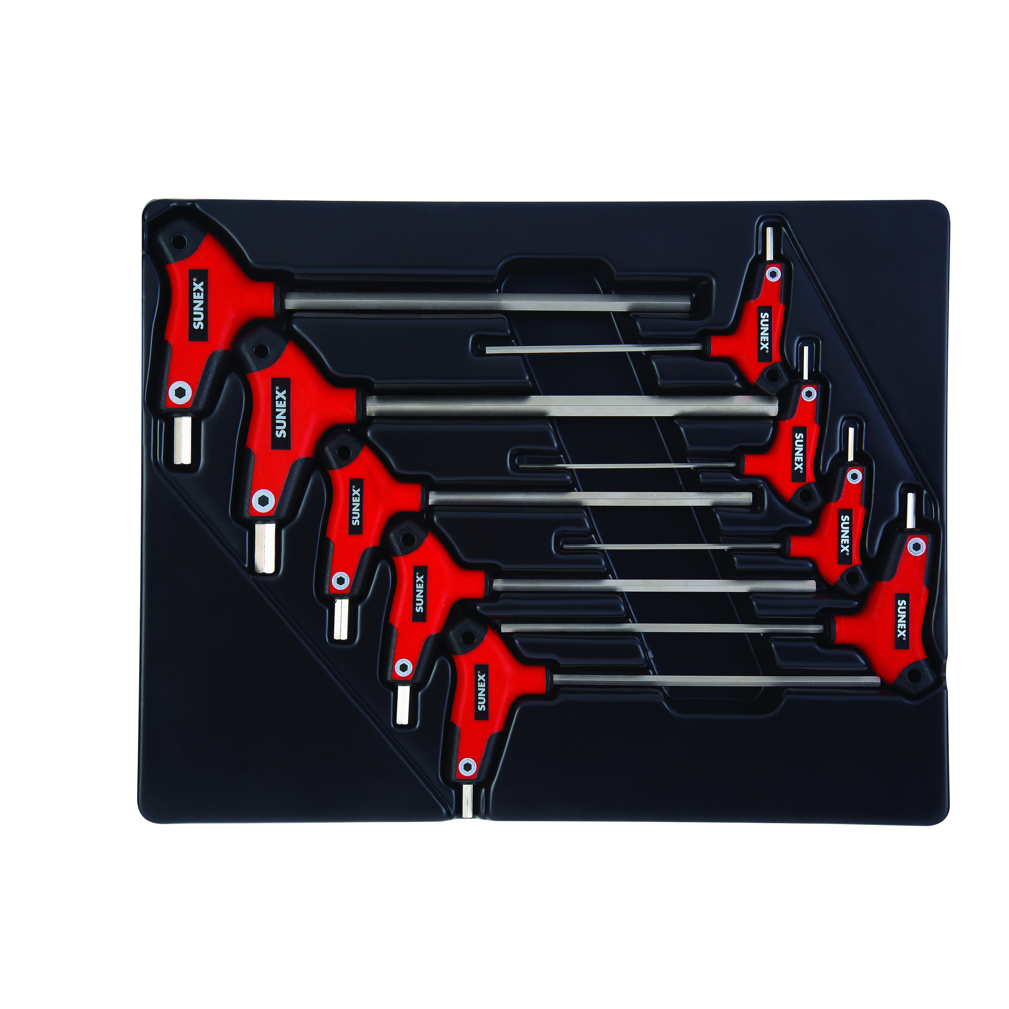 Sunex Tools, T-Handle - SAE - Hex Key Set (9 Piece), Drive Type Combination, Model 9859