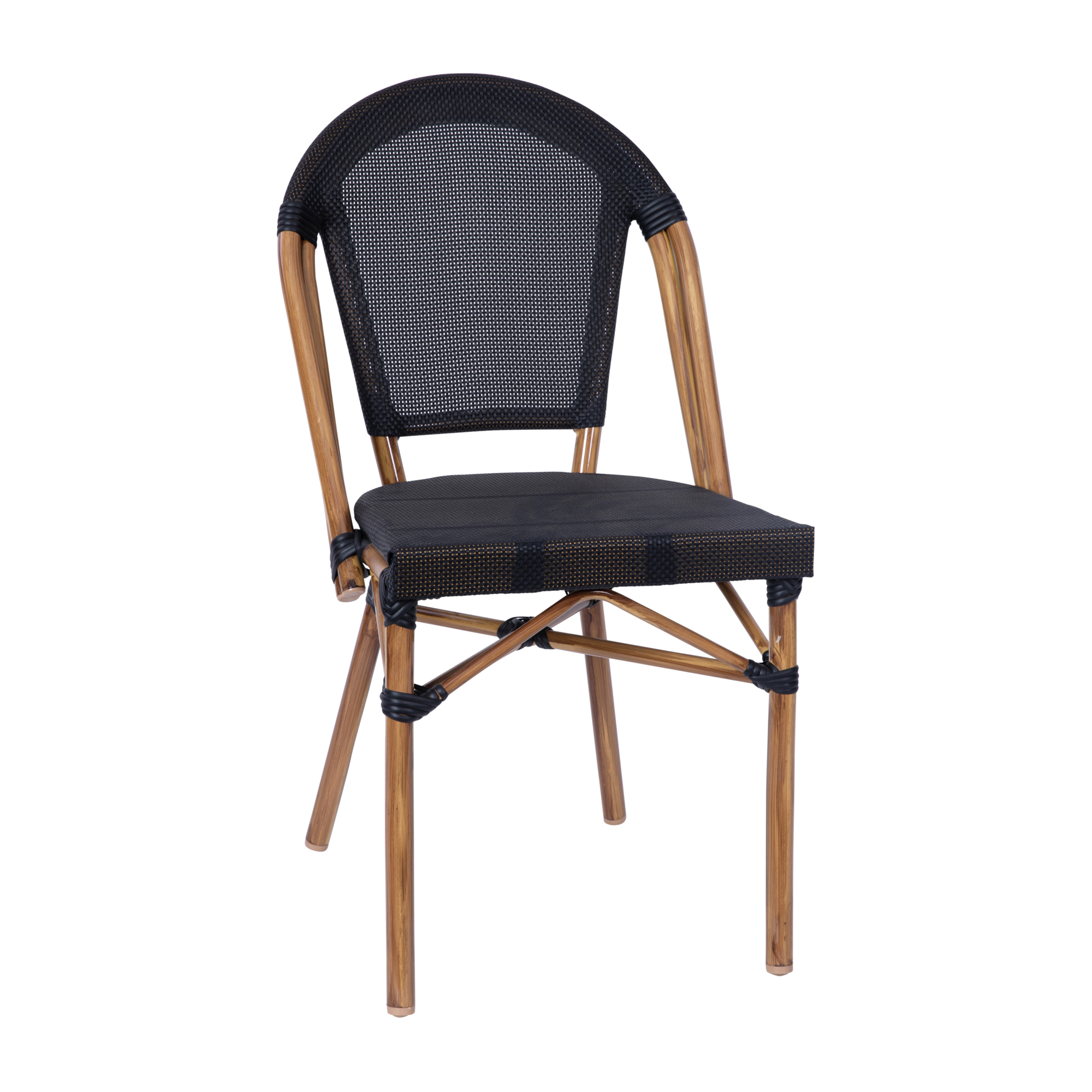 Flash Furniture, Black French Bistro Stacking Chair, Primary Color Black, Included (qty.) 1, Model SDA642107BKNAT