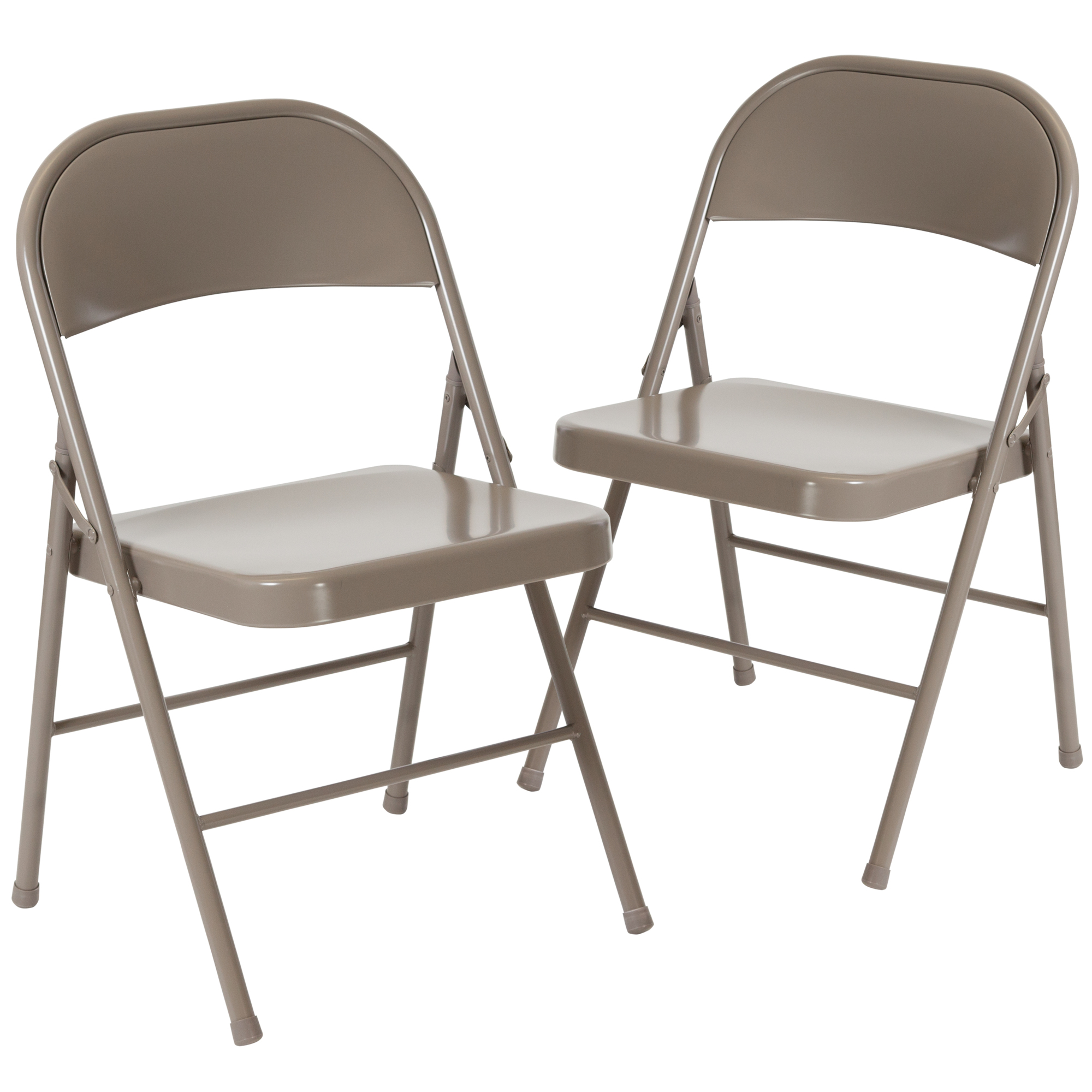 Flash Furniture, 2Pack Double Braced Gray Metal Folding Event Chair, Primary Color Gray, Included (qty.) 2, Model 2BDF002GY