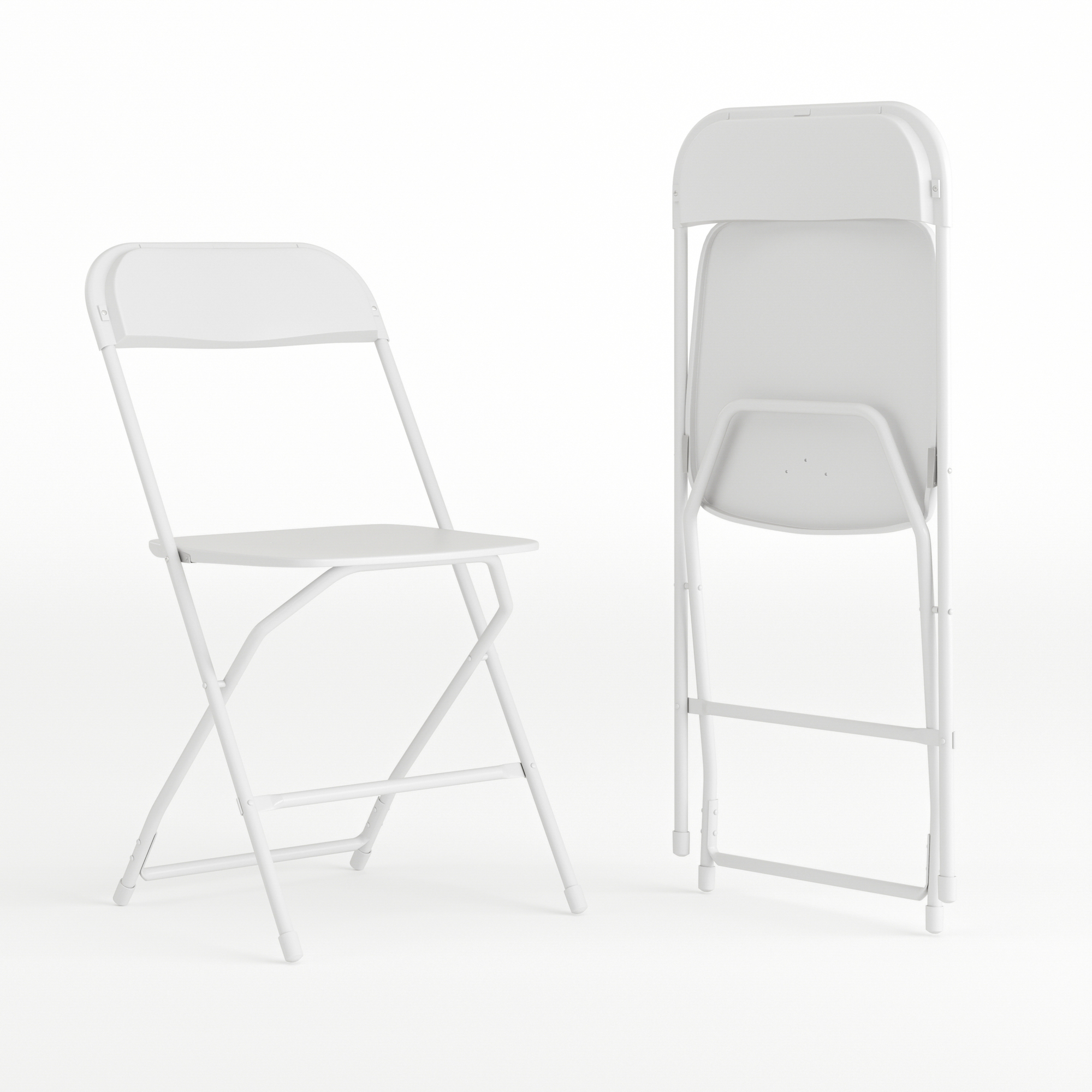 Flash Furniture, Folding Chair - White Plastic - 2 Pack, Primary Color White, Included (qty.) 2, Model 2LEL3WHITE