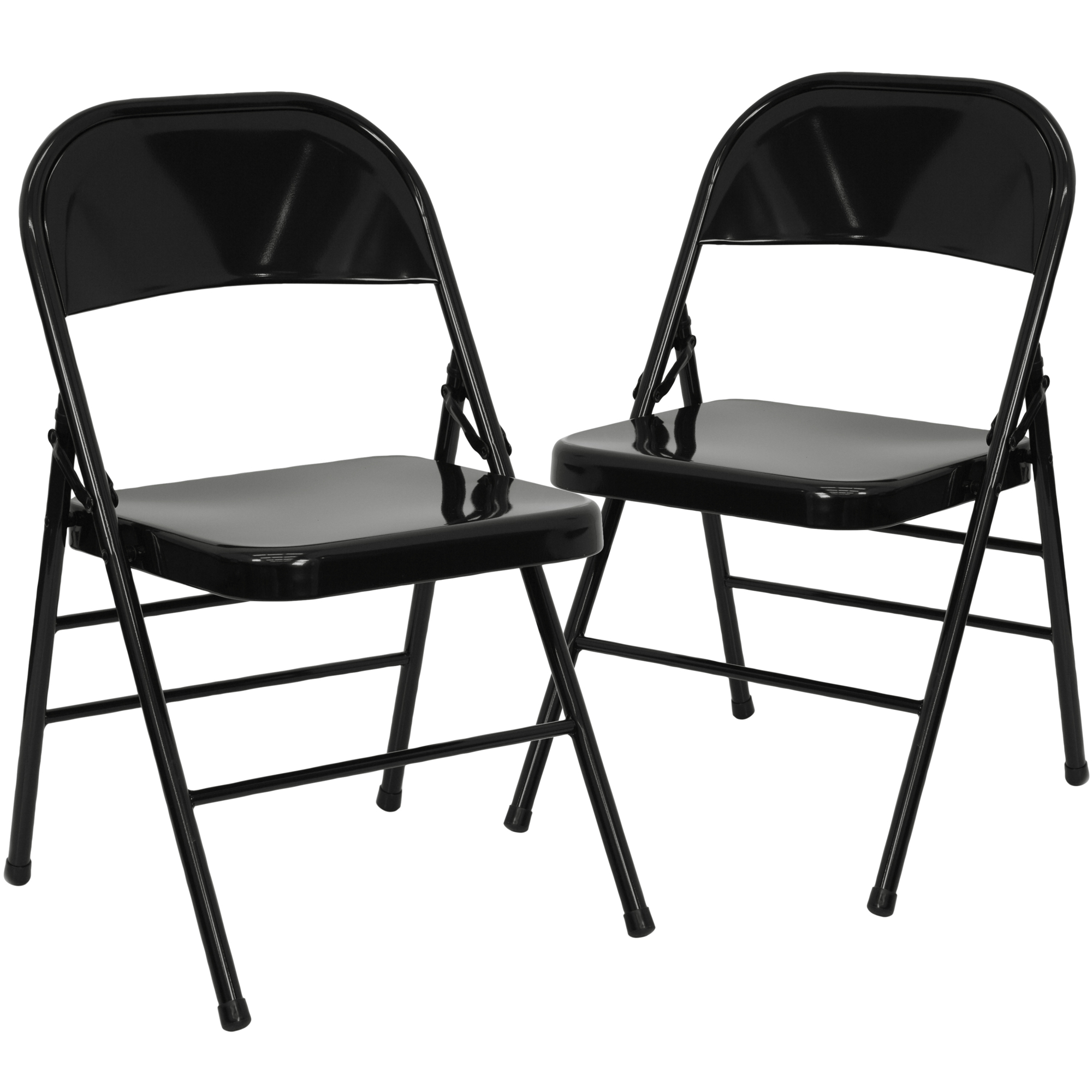 Flash Furniture, Triple Braced Double Hinged Black Folding Chair, Primary Color Black, Included (qty.) 2, Model 2HF3MC309ASBK