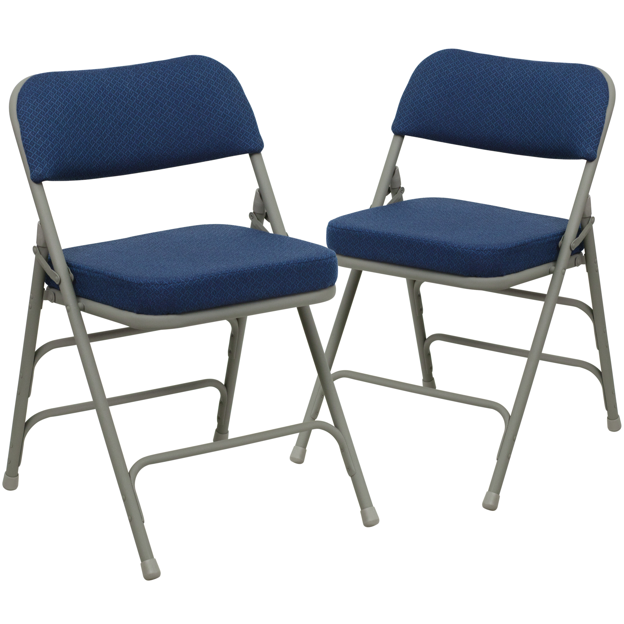 Flash Furniture, 2PK 18.5Inch W Triple Braced Navy Fabric Folding Chair, Primary Color Blue, Included (qty.) 2, Model 2HAMC320AFNVY