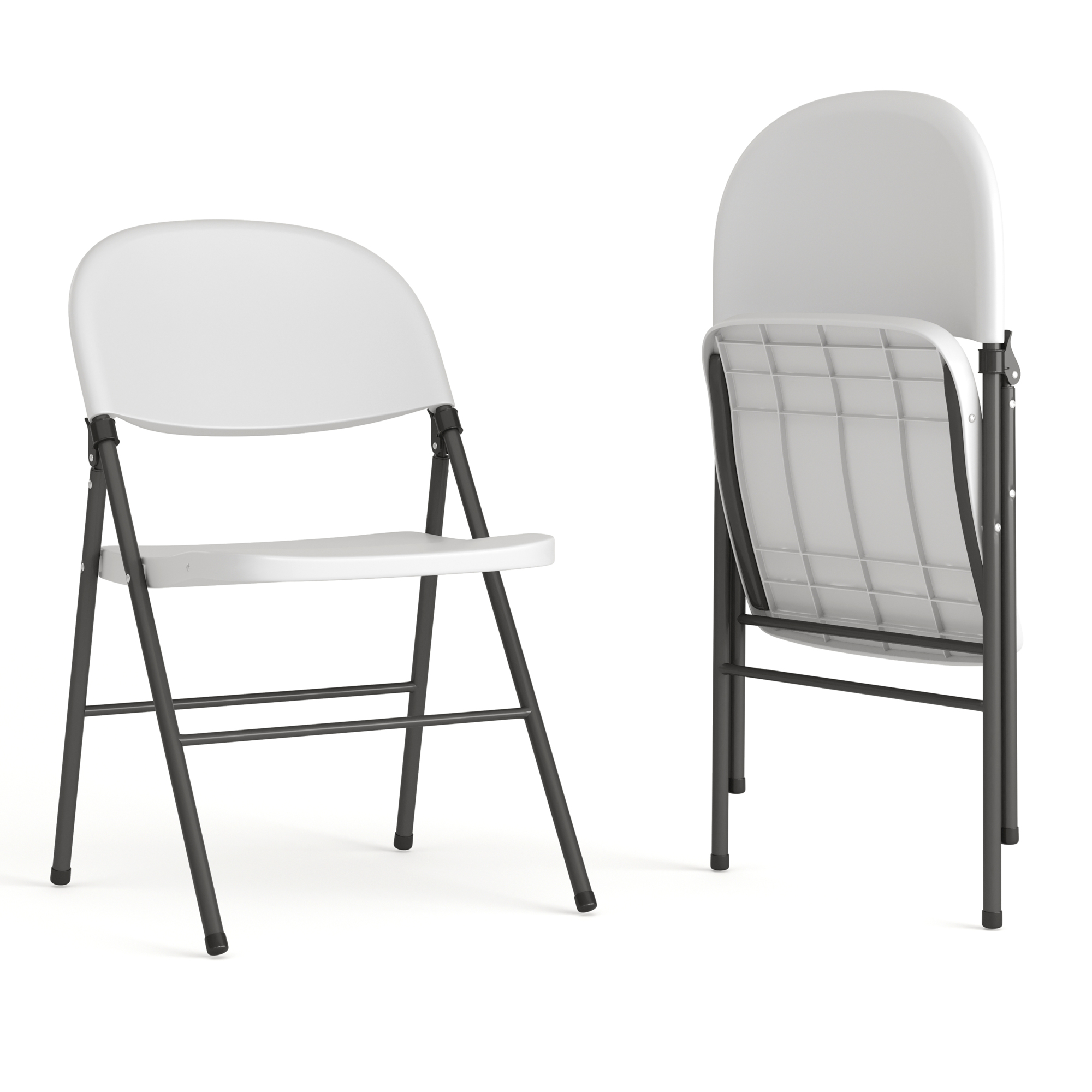 Flash Furniture, 2Pack 330 lb. Capacity Granite White Plastic Chair, Primary Color White, Included (qty.) 2, Model 2DADYCD50WH