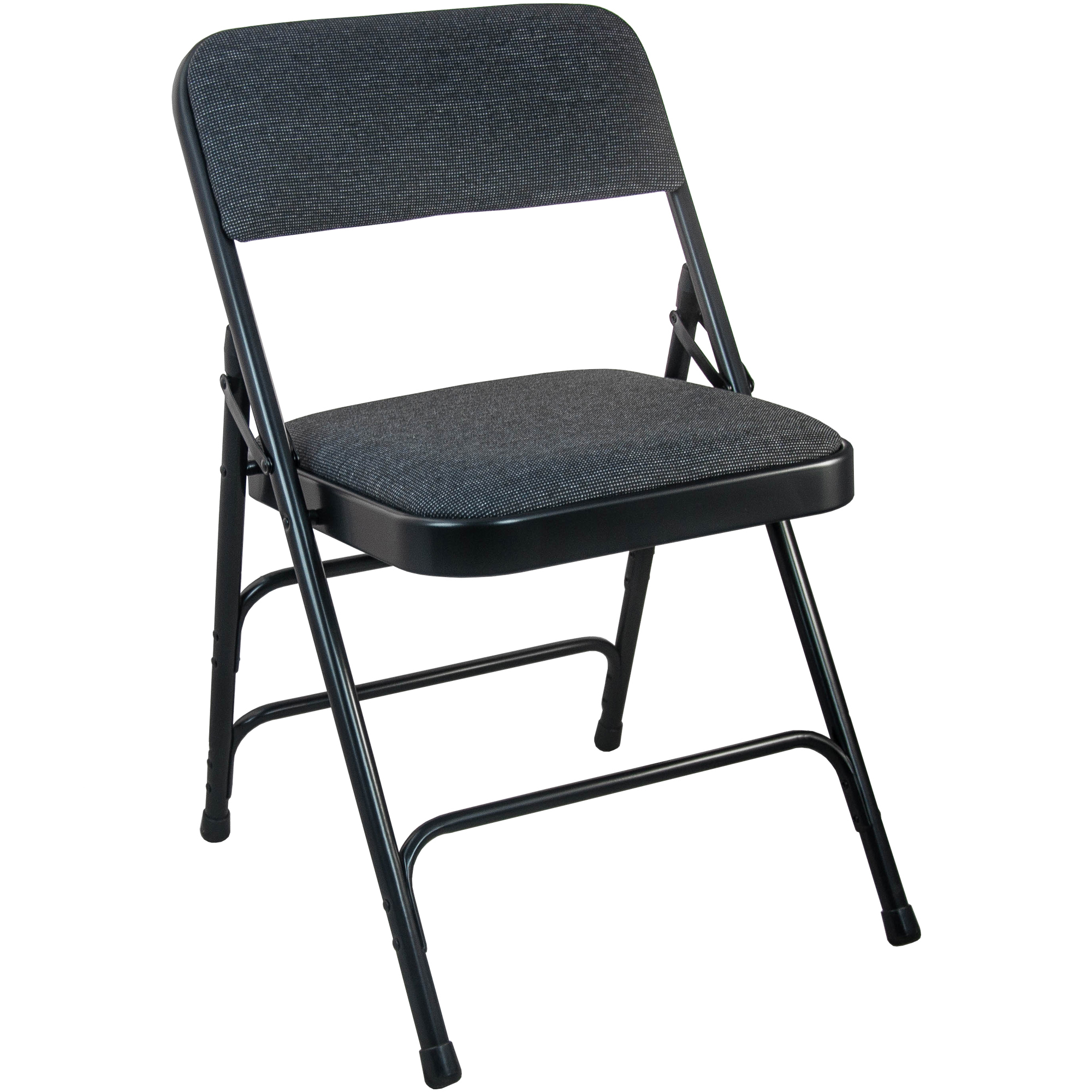 Flash Furniture, Black Padded Metal Folding Chair - 1Inch Fabric Seat, Primary Color Black, Included (qty.) 1, Model DPI903FBLKBLK