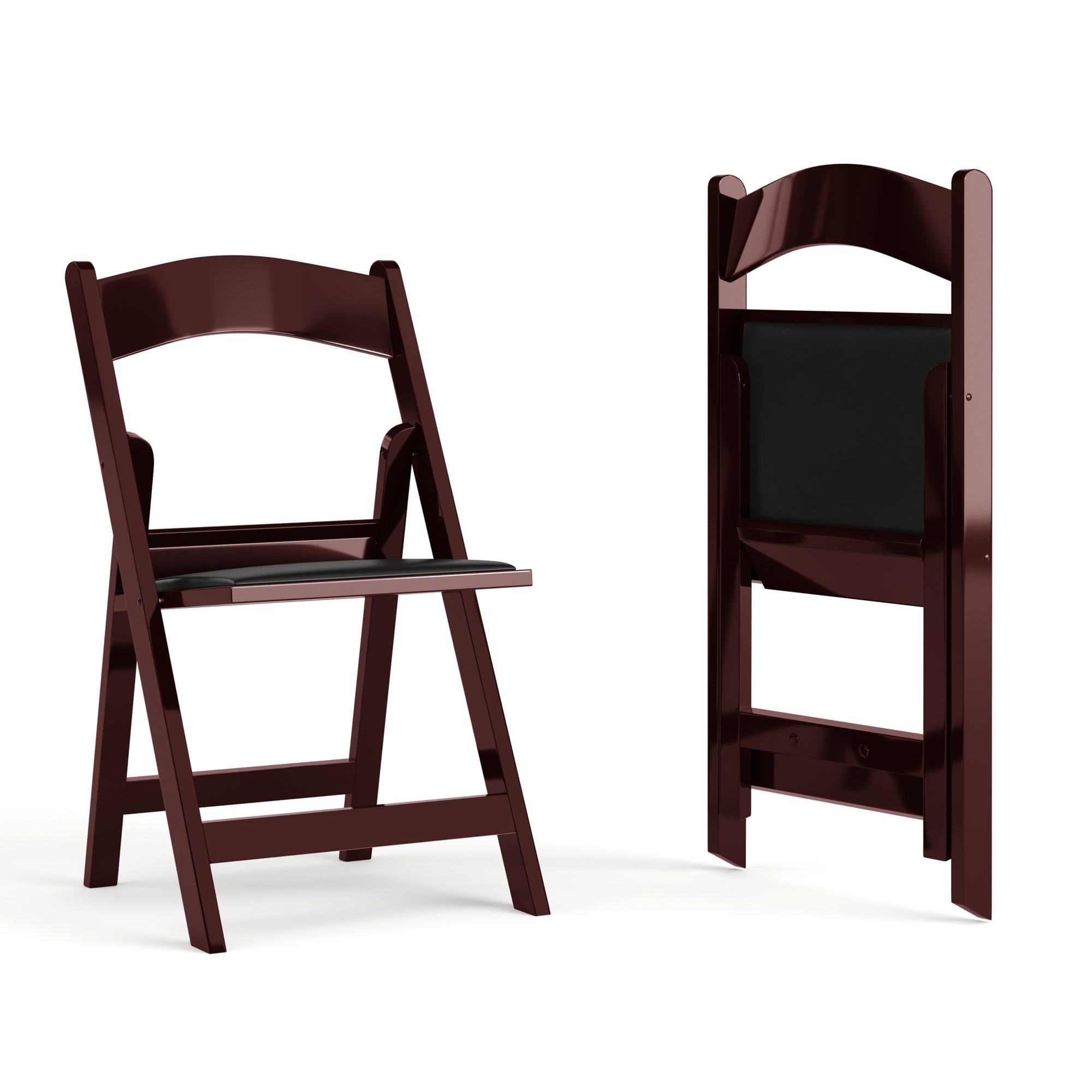 Flash Furniture, Folding Chair-Red Mahogany-2 Pack- Event Chair, Primary Color Red, Included (qty.) 2, Model 2LEL1MAH