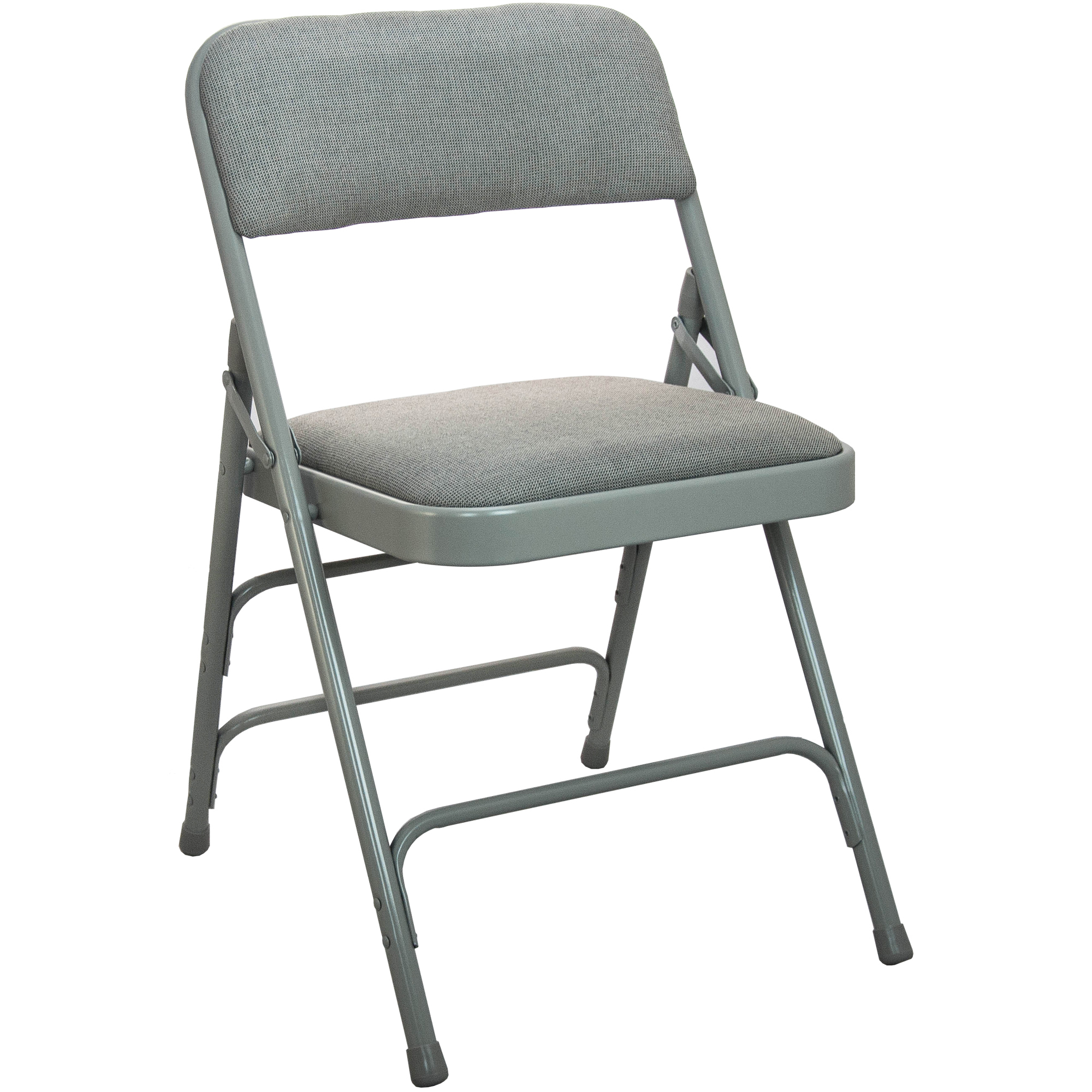 Flash Furniture, 2PK Grey Padded Metal Folding Chair-1Inch Fabric Seat, Primary Color Gray, Included (qty.) 2, Model DPI903FGG2
