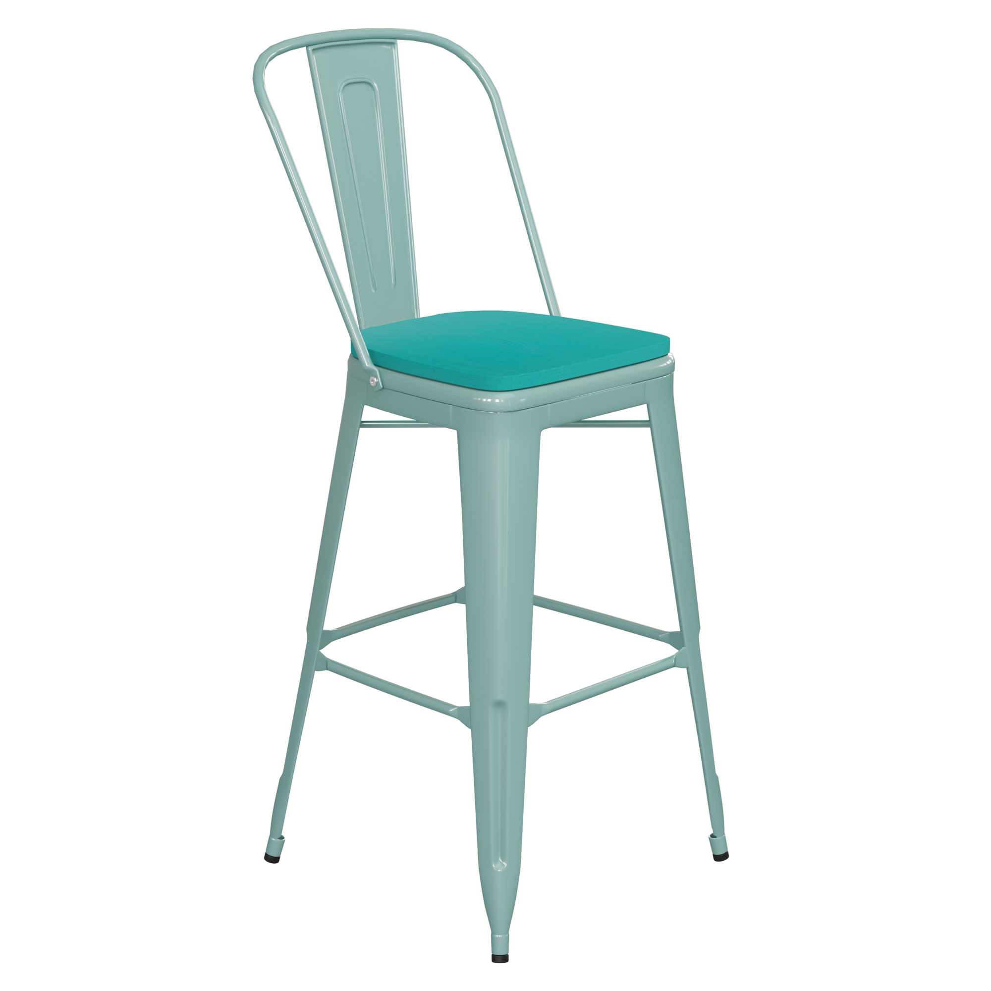 Flash Furniture, Mint Green Metal Stool with Mint Poly Seat, Primary Color Green, Included (qty.) 1, Model ET353430MINTP1M