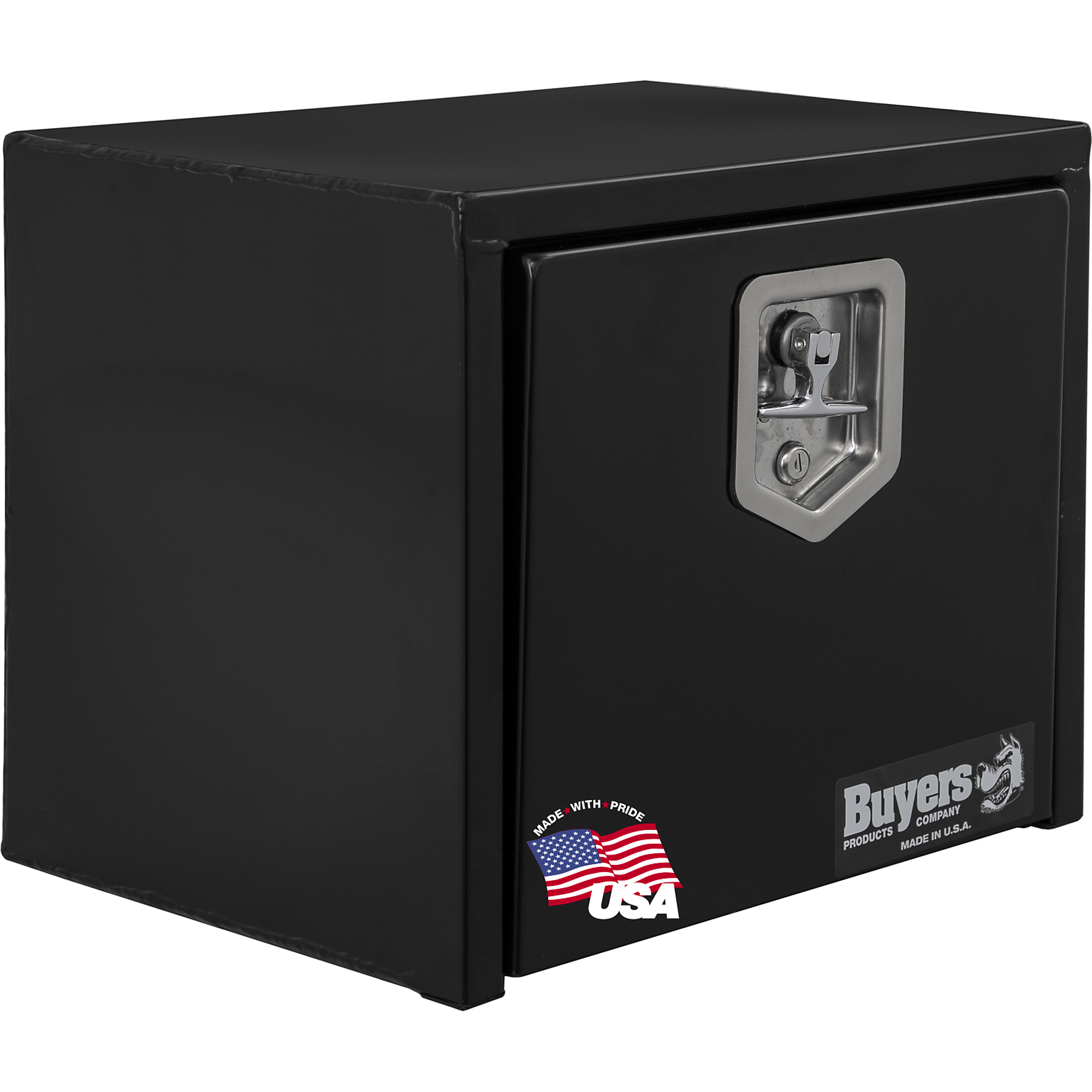 Buyers Products, 18x13x15Inch Steel Underbody Truck Tool Job Storage Box, Width 15 in, Material Carbon Steel, Color Finish Gloss Black, Model 1703321