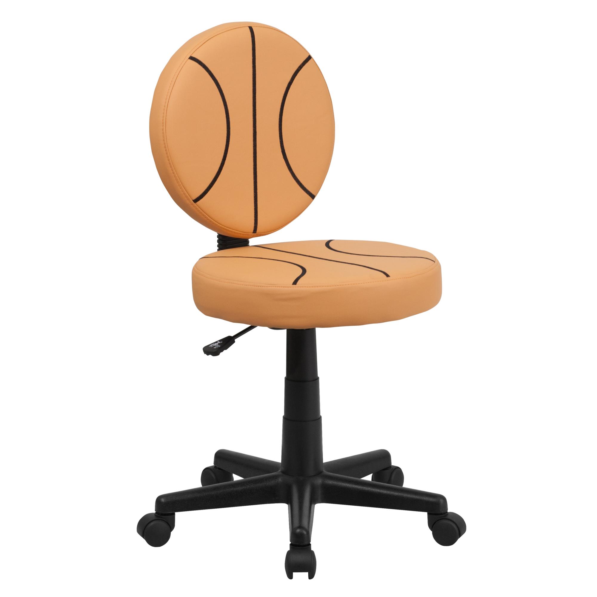 Flash Furniture, Basketball Vinyl Upholstered Swivel Task Chair, Primary Color Orange, Included (qty.) 1, Model BT6178BSKT
