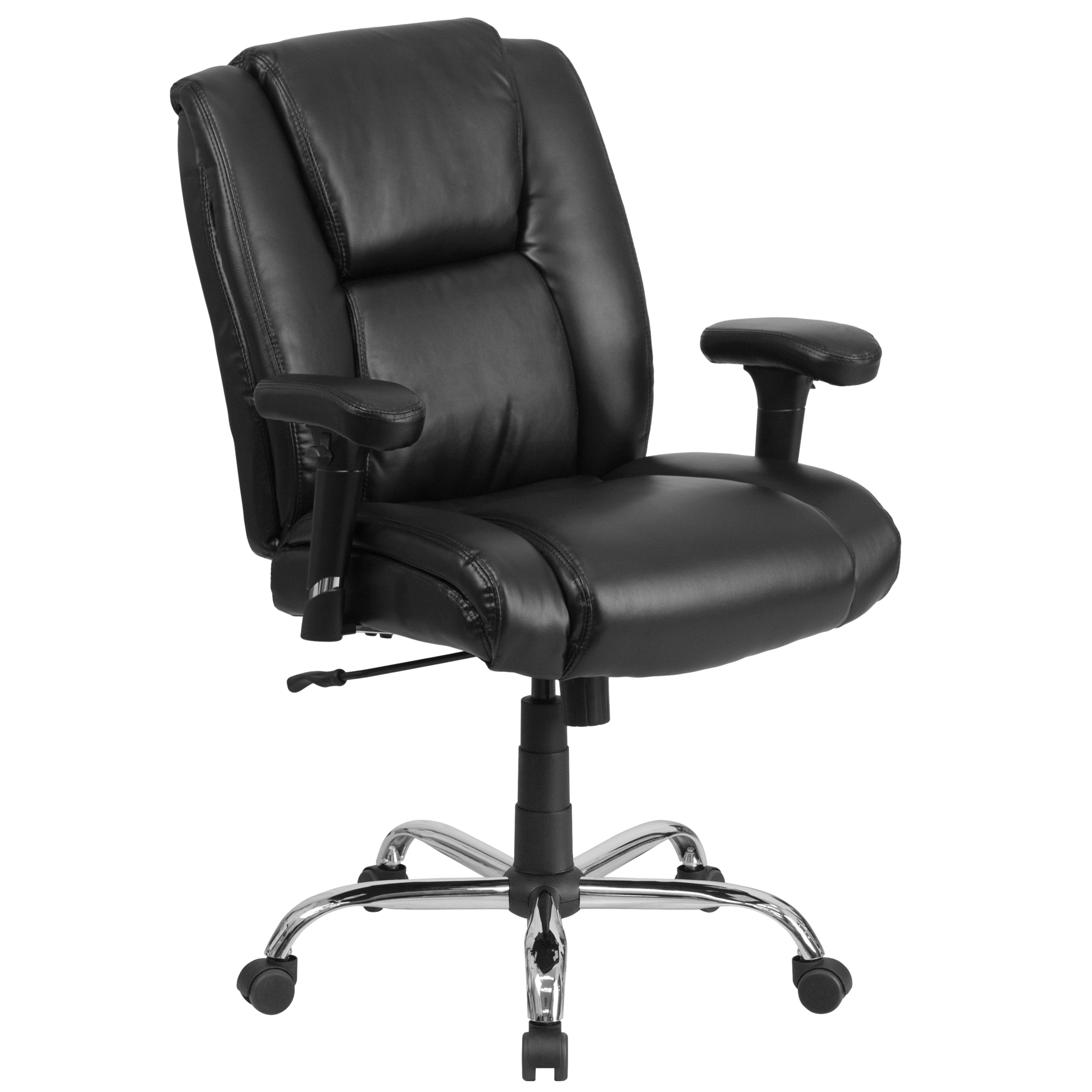 Flash Furniture, Big Tall 400 lb. Rated Black LeatherSoft Chair, Primary Color Black, Included (qty.) 1, Model GO2132LEA