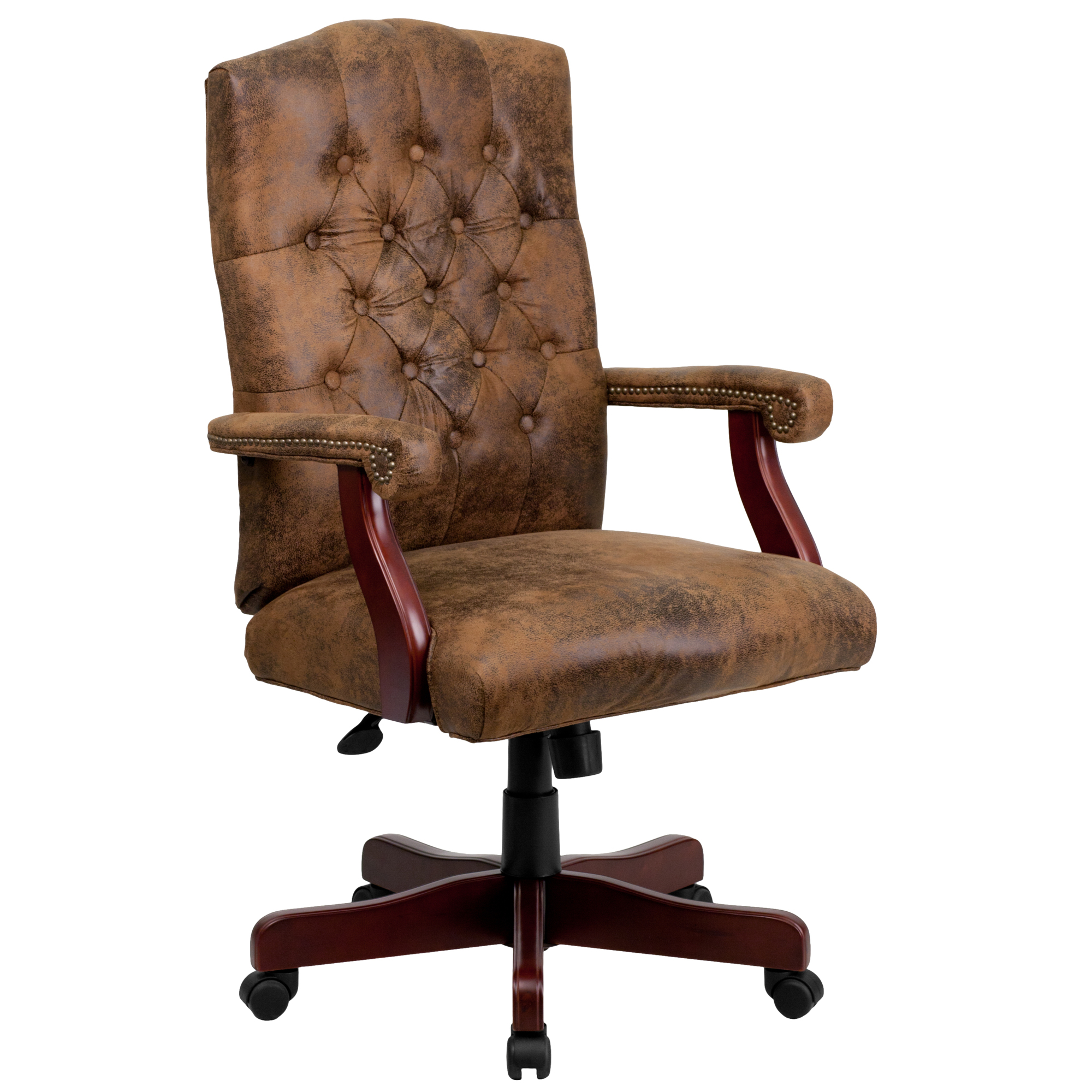 Flash Furniture, Bomber Brown Classic Executive Office Chair, Primary Color Brown, Included (qty.) 1, Model 802BRN