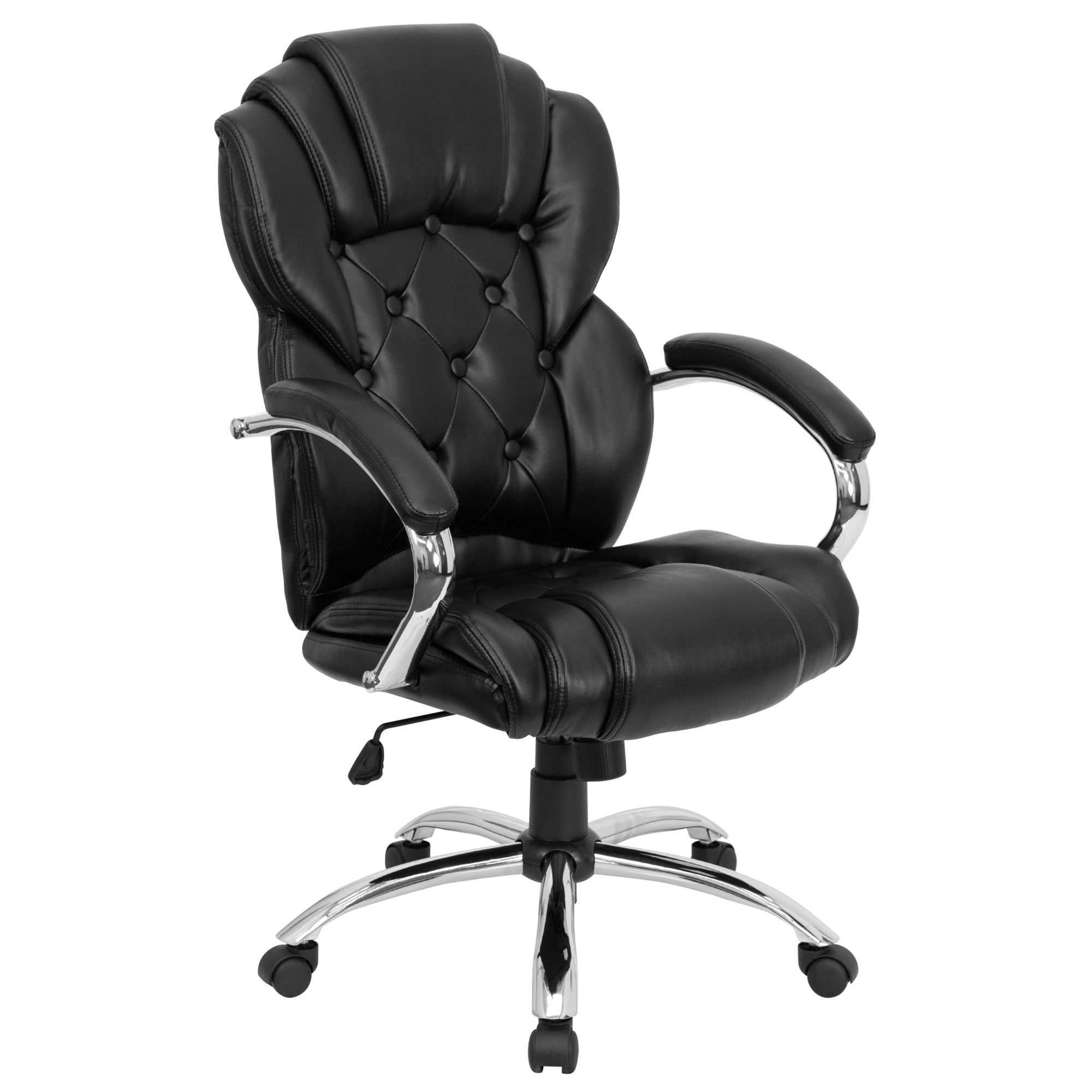 Flash Furniture, High Back Black LeatherSoft Swivel Office Chair, Primary Color Black, Included (qty.) 1, Model GO908ABK