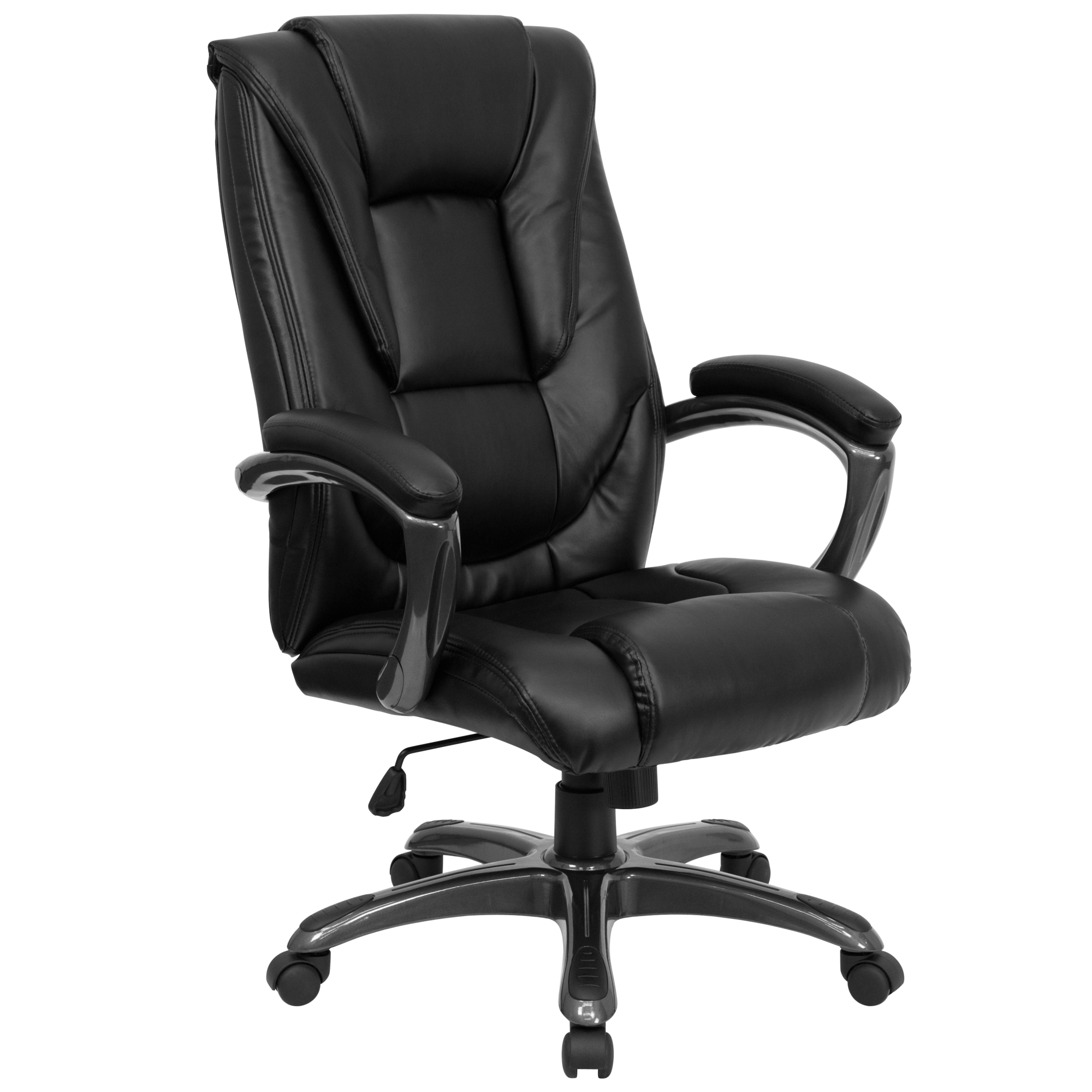 Flash Furniture, High Back Black LeatherSoft Layered Office Chair, Primary Color Black, Included (qty.) 1, Model GO7194BBK