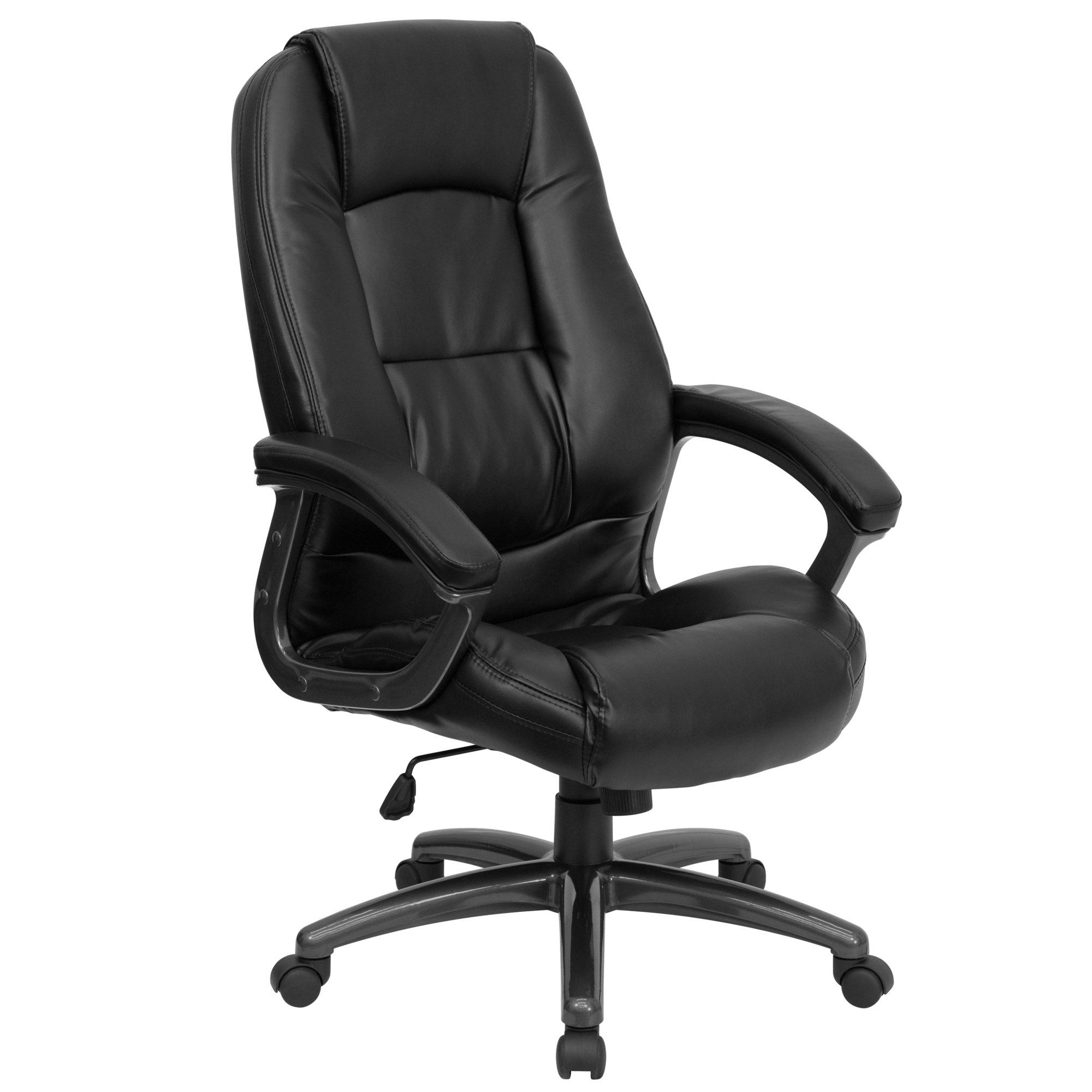 Flash Furniture, High Back Black LeatherSoft Swivel Office Chair, Primary Color Black, Included (qty.) 1, Model GO7145BK